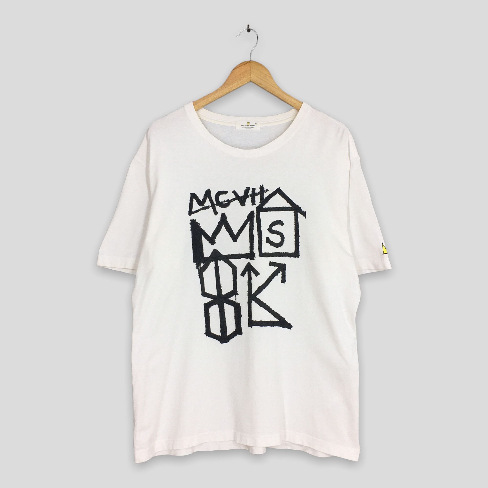 Jean-Michel Basquiat Vintage Jean Michel Basquiat MCVII King Pop Art T shirt XL Size US XL / EU 56 / 4 - 1 Thumbnail