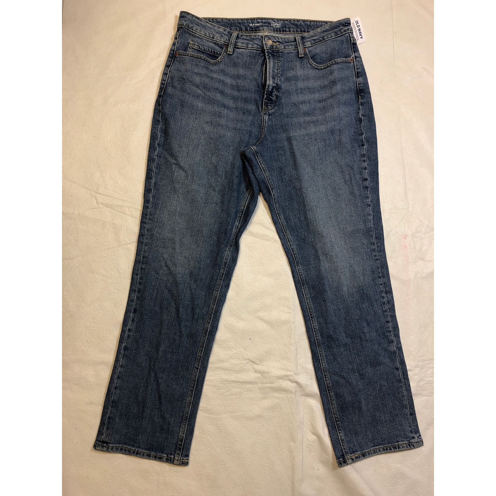 Old Navy Women's Old Navy extra high rise straight blue jeans Size 36" / US 14 / IT 50 - 1 Thumbnail