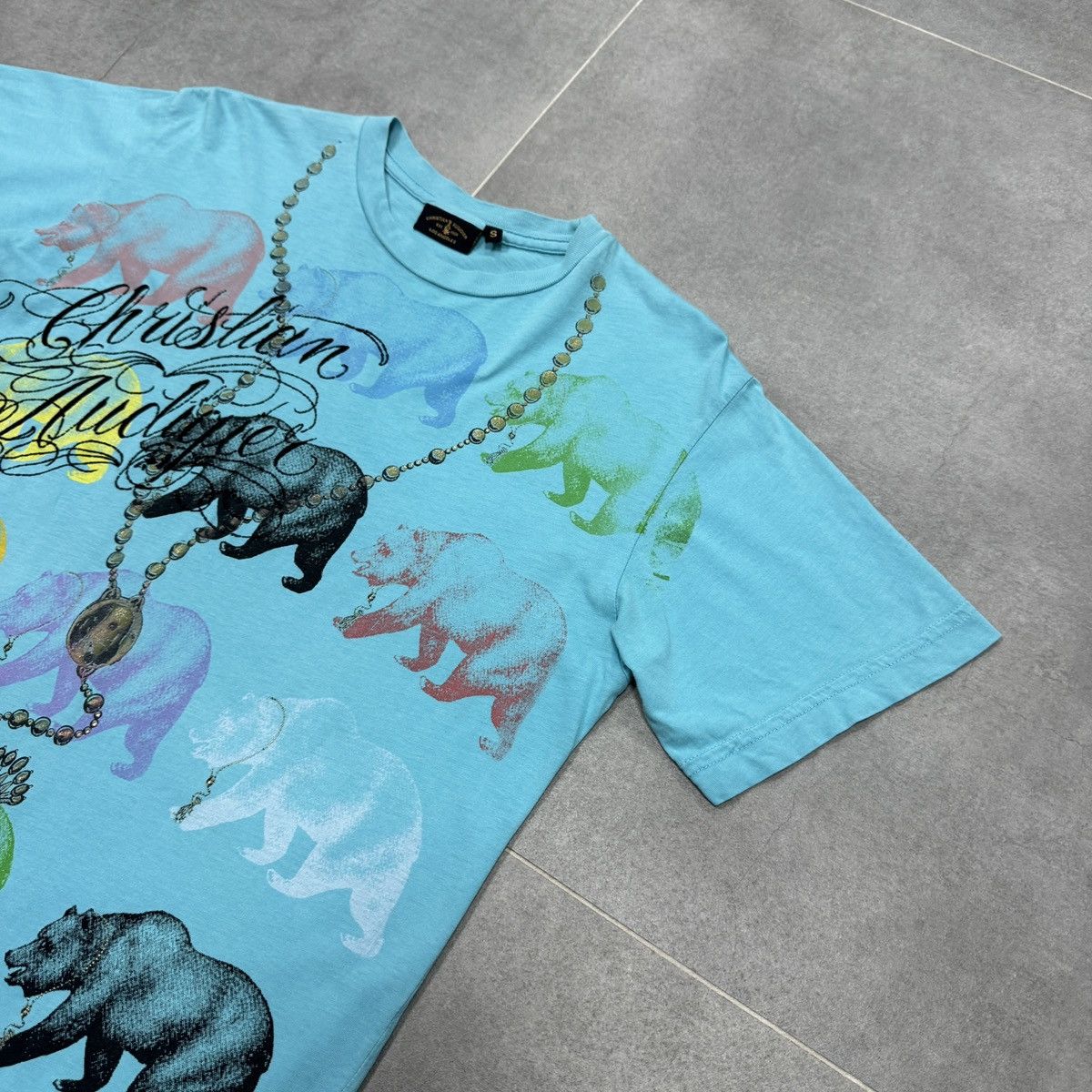 Christian Audigier × Ed Hardy Christian Audigier Los Angeles Bears Y2K Hip Hop Rap T-Shirt Size US S / EU 44-46 / 1 - 6 Thumbnail