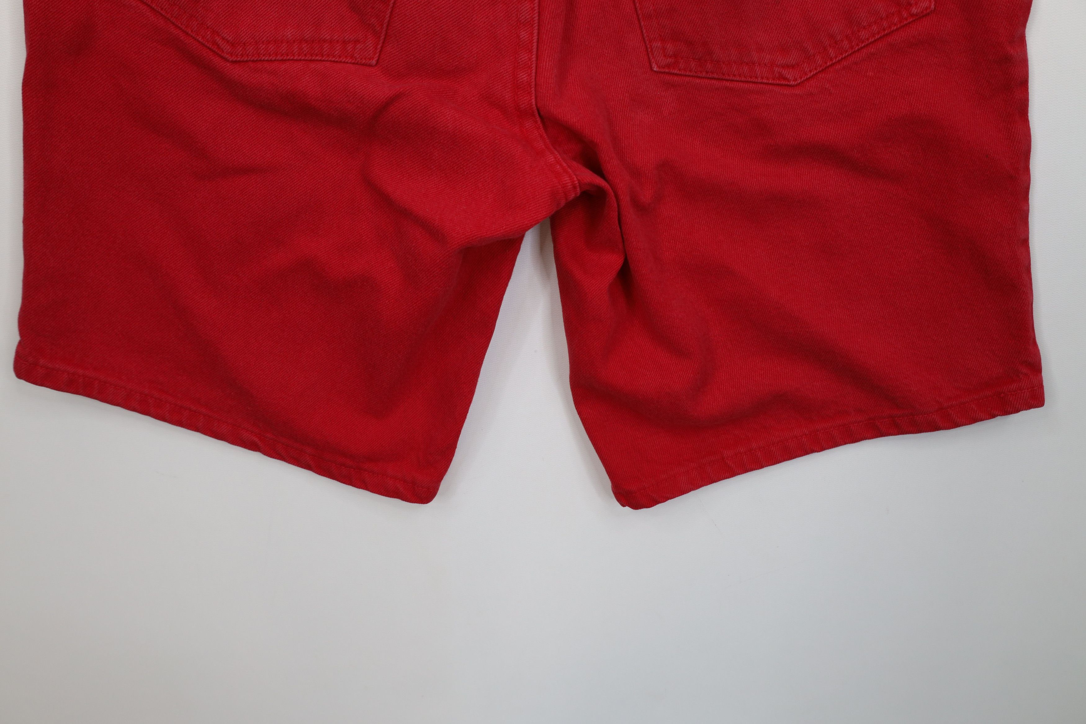 Perry Ellis Vintage 90s Perry Ellis Denim Jean Shorts Jorts Red USA Size US 30 / EU 46 - 13 Thumbnail