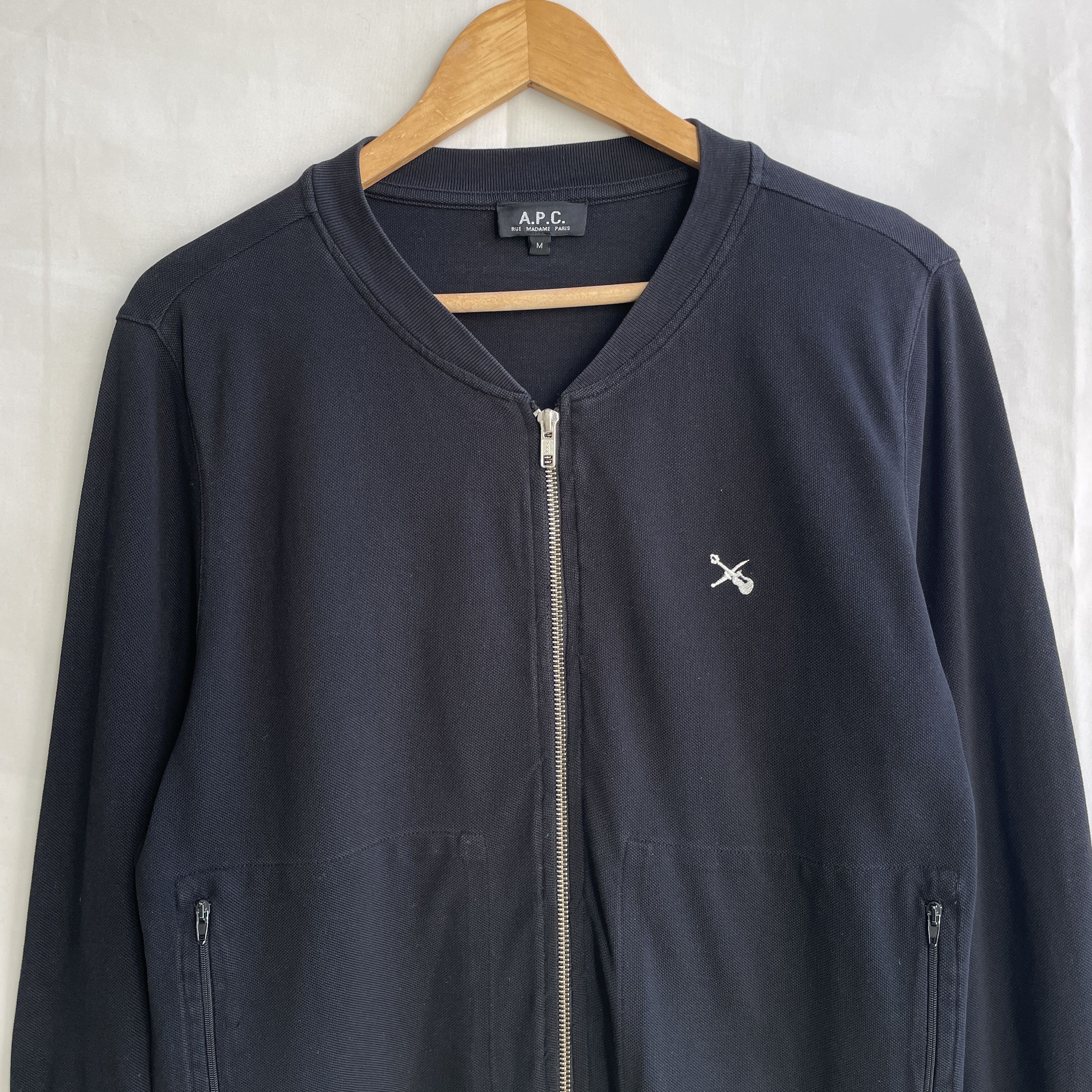 A.P.C. A.P.C. Lightweight Cotton Zip-Up Bomber Cardigan Size M Size US M / EU 48-50 / 2 - 3 Thumbnail