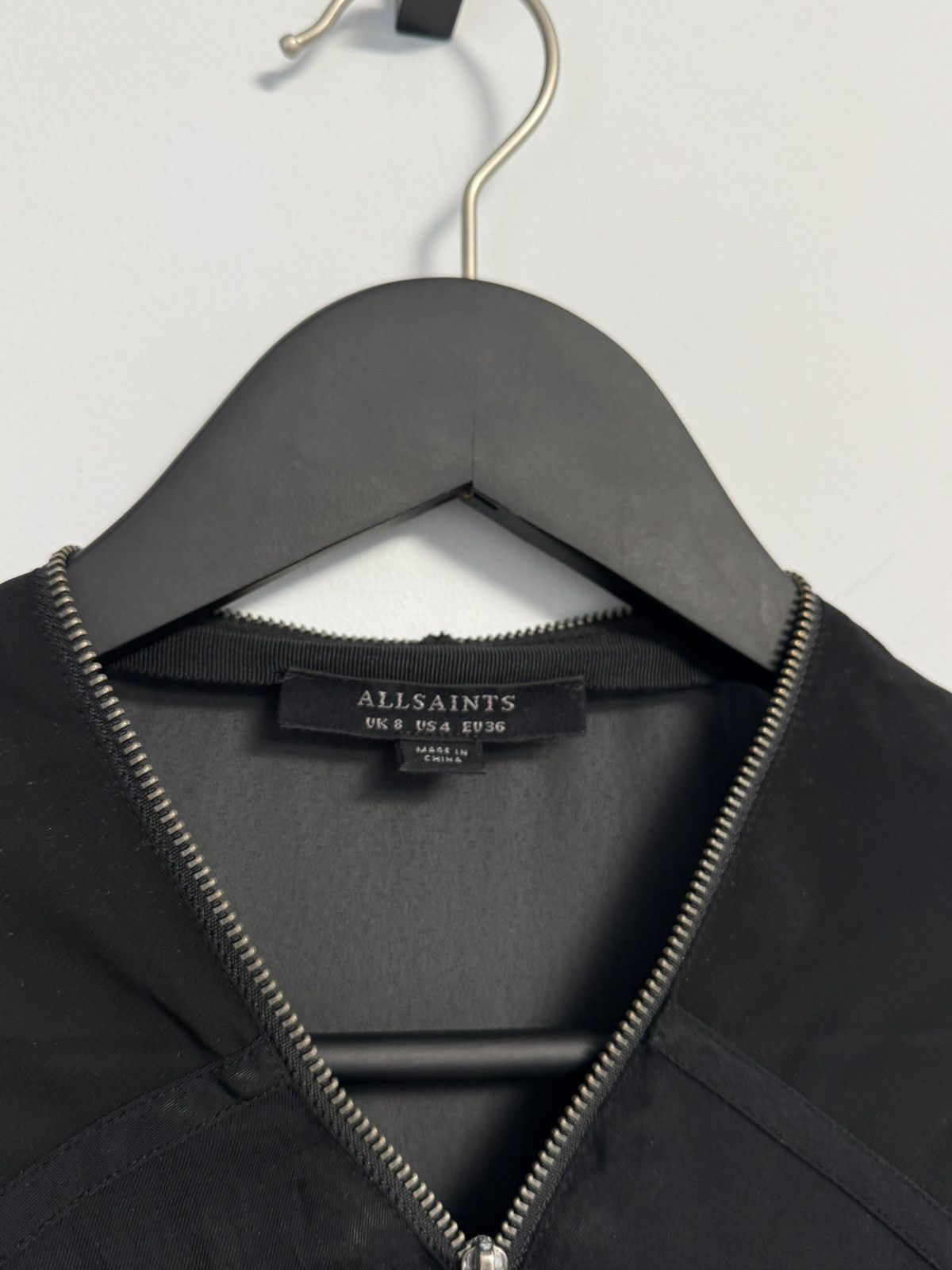 Allsaints AllSaints Lottie Front Zip Sleeveless Black Vest size 4 Size S / US 4 / IT 40 - 5 Thumbnail
