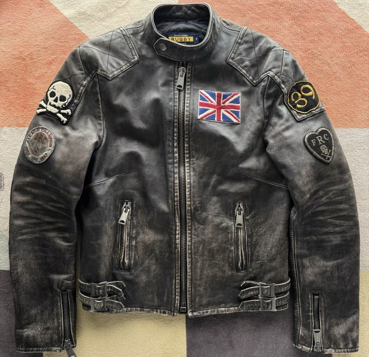 Polo Ralph Lauren RL Rugby Ralph Lauren Polo Motorcycle Leather Jacket K22 Size US S / EU 44-46 / 1 - 1 Thumbnail