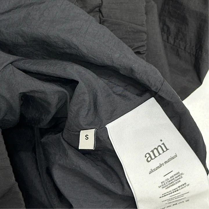 AMI AMIPARIS Black Windbreaker Jacket -2507 Size US S / EU 44-46 / 1 - 4 Thumbnail