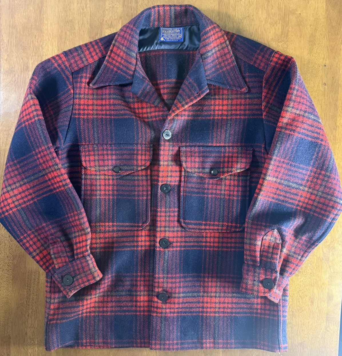 Pendleton Vintage Pendleton Wool Board Shirt Jacket USA Red Black M Size US M / EU 48-50 / 2 - 1 Thumbnail