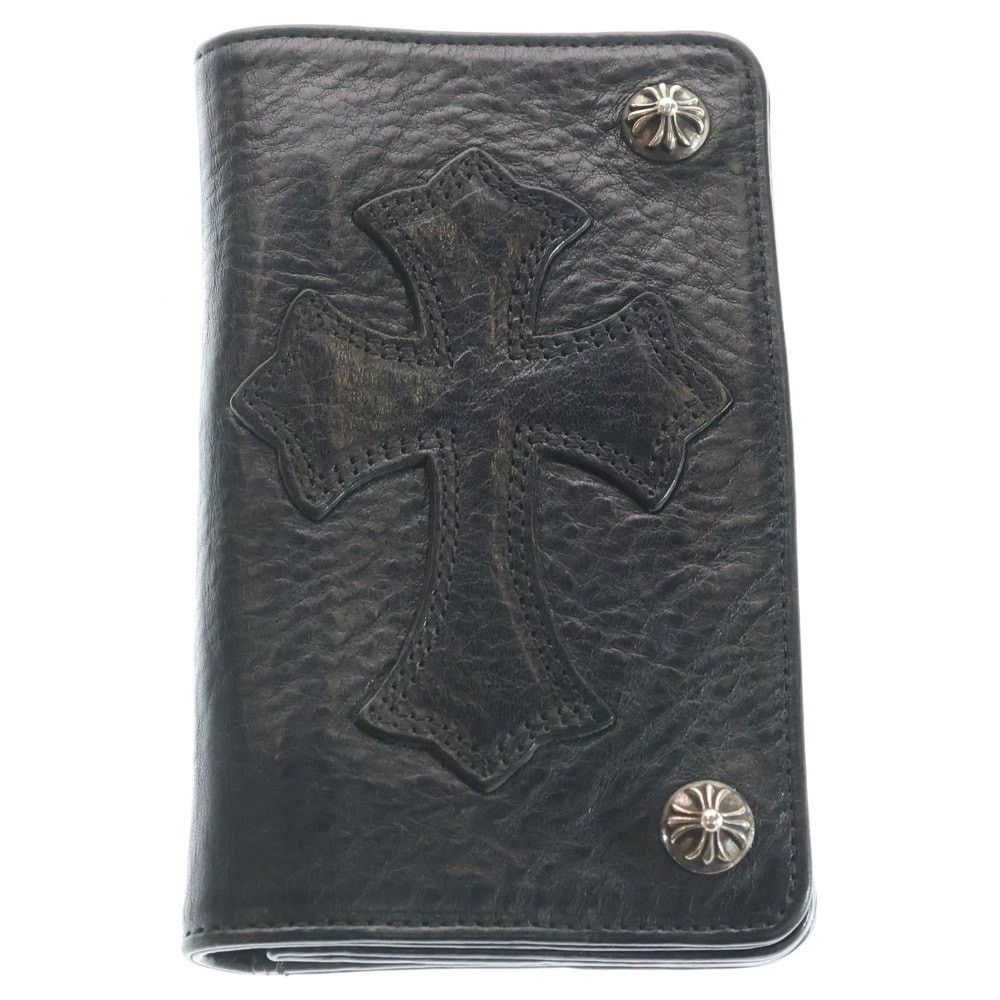 Chrome Hearts 1ZIP Cross Patch Leather Wallet