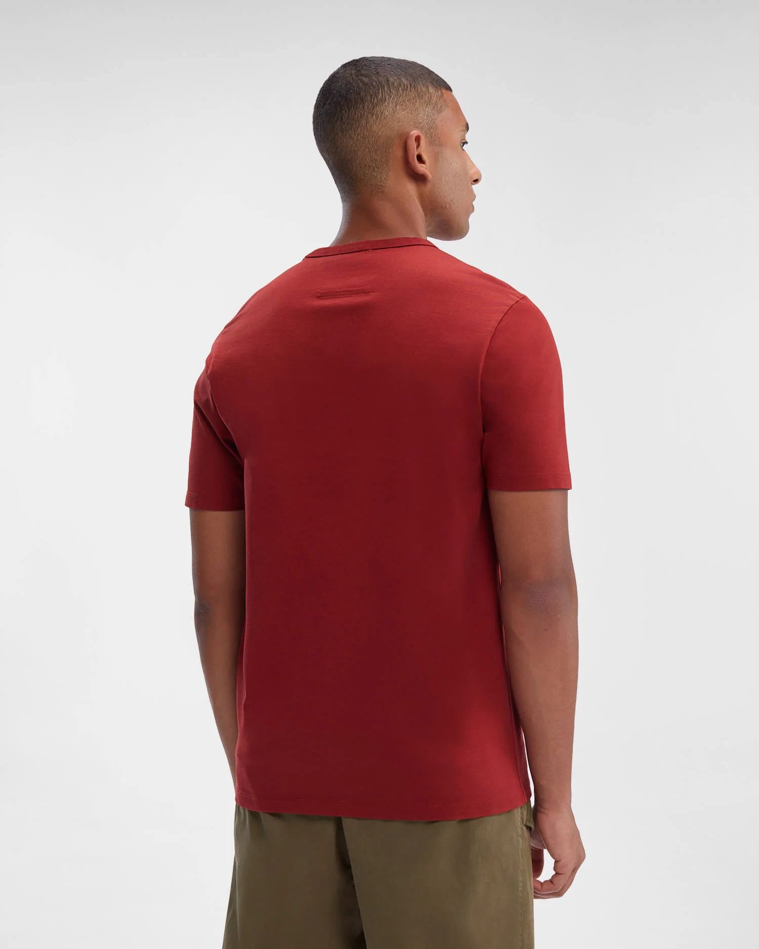 C.P. Company o1y1224 Logo Embroidered Crewneck T-Shirt in Burgundy Size US S / EU 44-46 / 1 - 3 Thumbnail