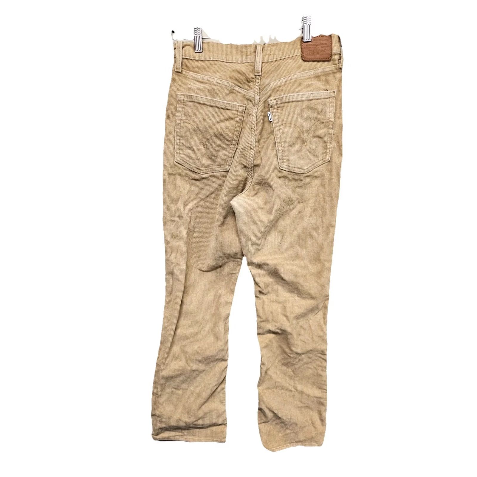 Levi's Levi’s Corduroy Premium Ribcage Boot Jeans Women’s Sz 30 High Rise Khaki Beige Regular Bootcut Denim Pants Women Size 30" / US 8 / IT 44 - 4 Thumbnail