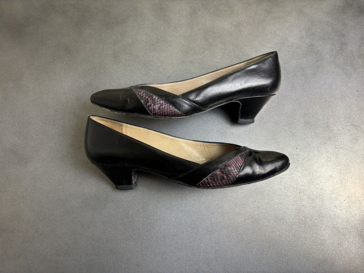 Gucci × Vintage 1970s Gucci Heels Vintage Gucci Leather Pumps Snake Skin Bag Size US 8.5 / IT 38.5 - 23 Thumbnail