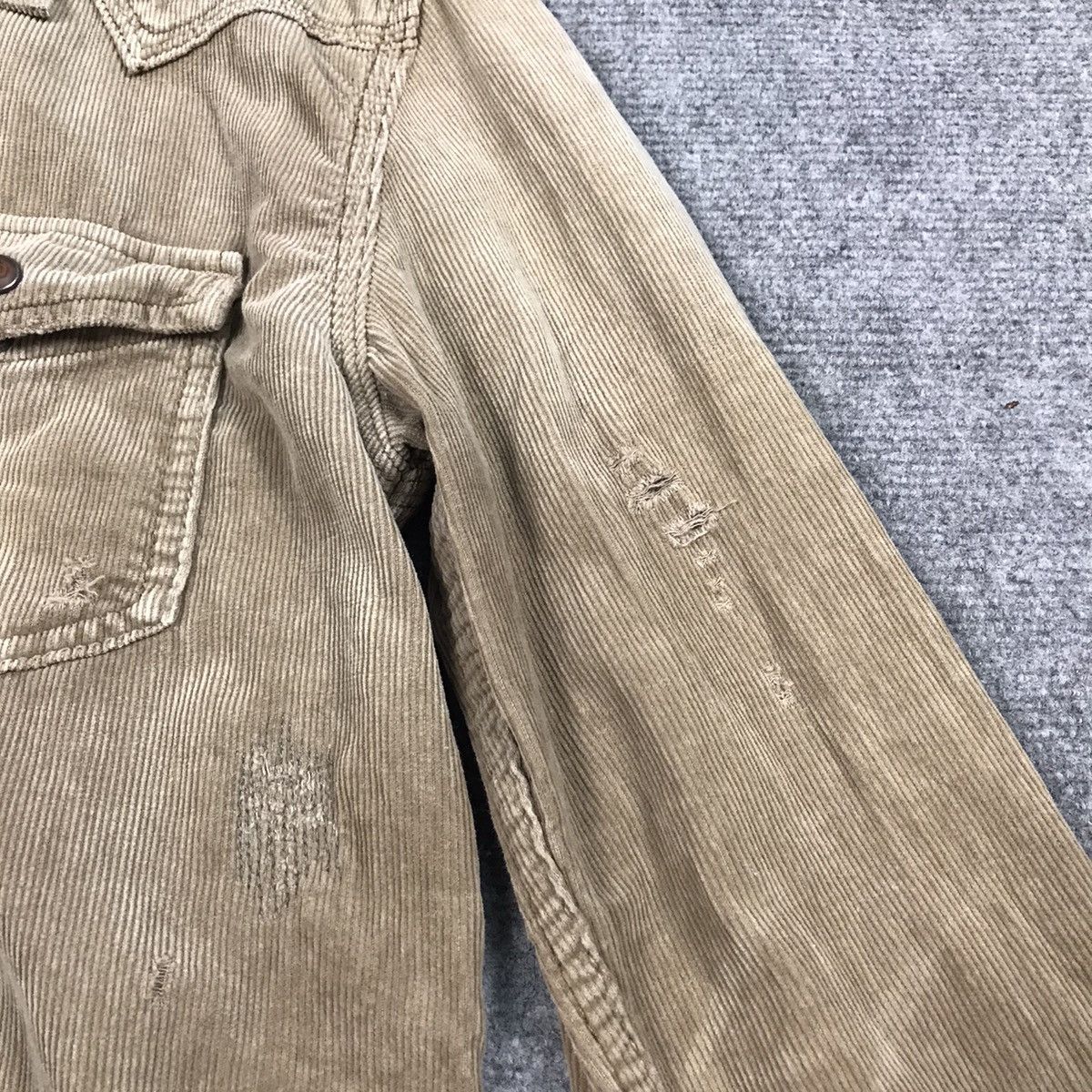 If Six Was Nine Genuine vintage Goa corduroy Distressed Snap button Shirt Size US S / EU 44-46 / 1 - 13 Thumbnail