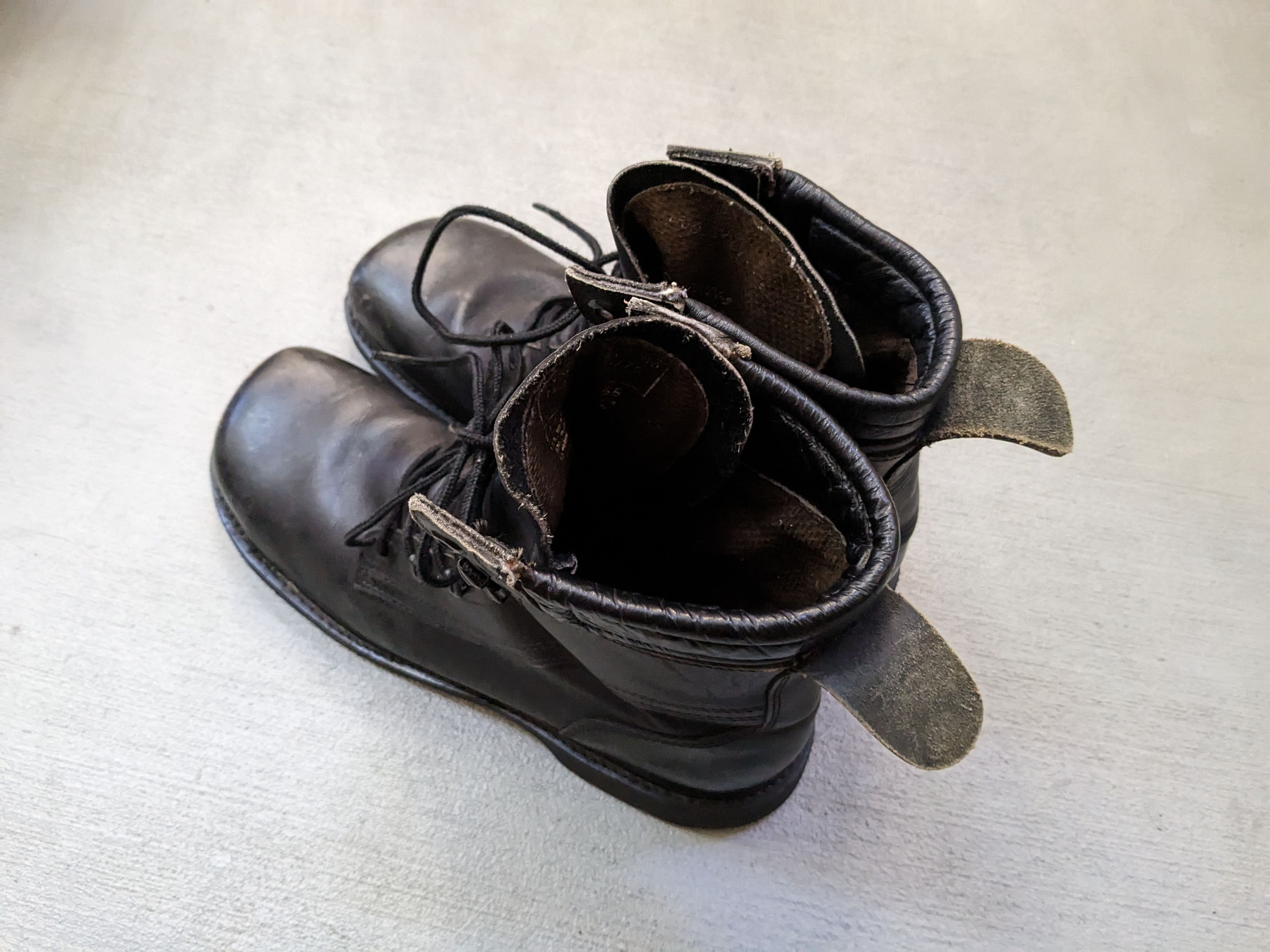 Genuine Leather × Vintage Vintage Combat Boots Black 11.5 Narrow Leather Biker Chunky Size US 11.5 / EU 44-45 - 11 Thumbnail