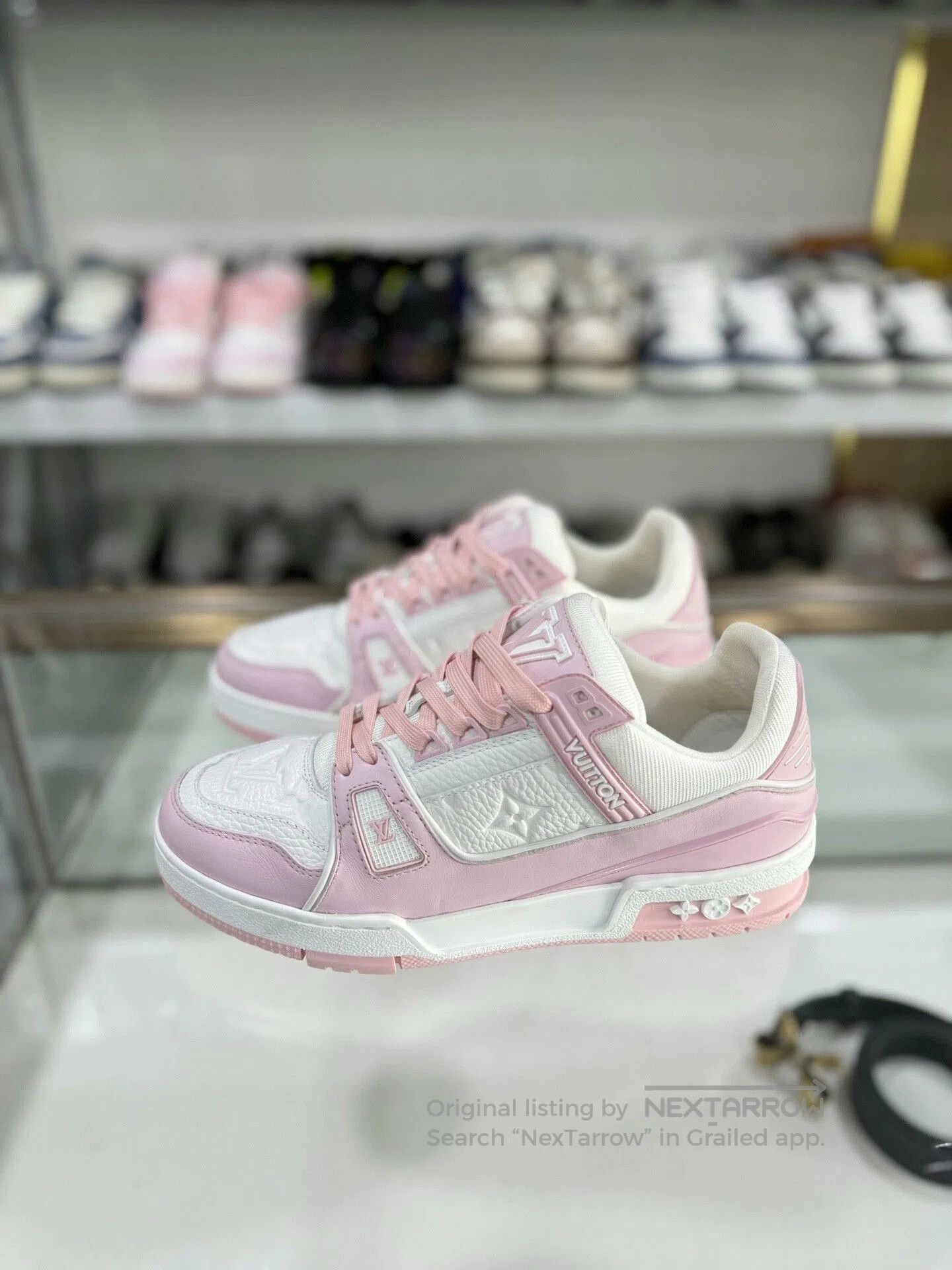 Louis Vuitton Louis Vuitton Trainer Pink Women's Shoes. Size US 7.5 / IT 37.5 - 1 Thumbnail
