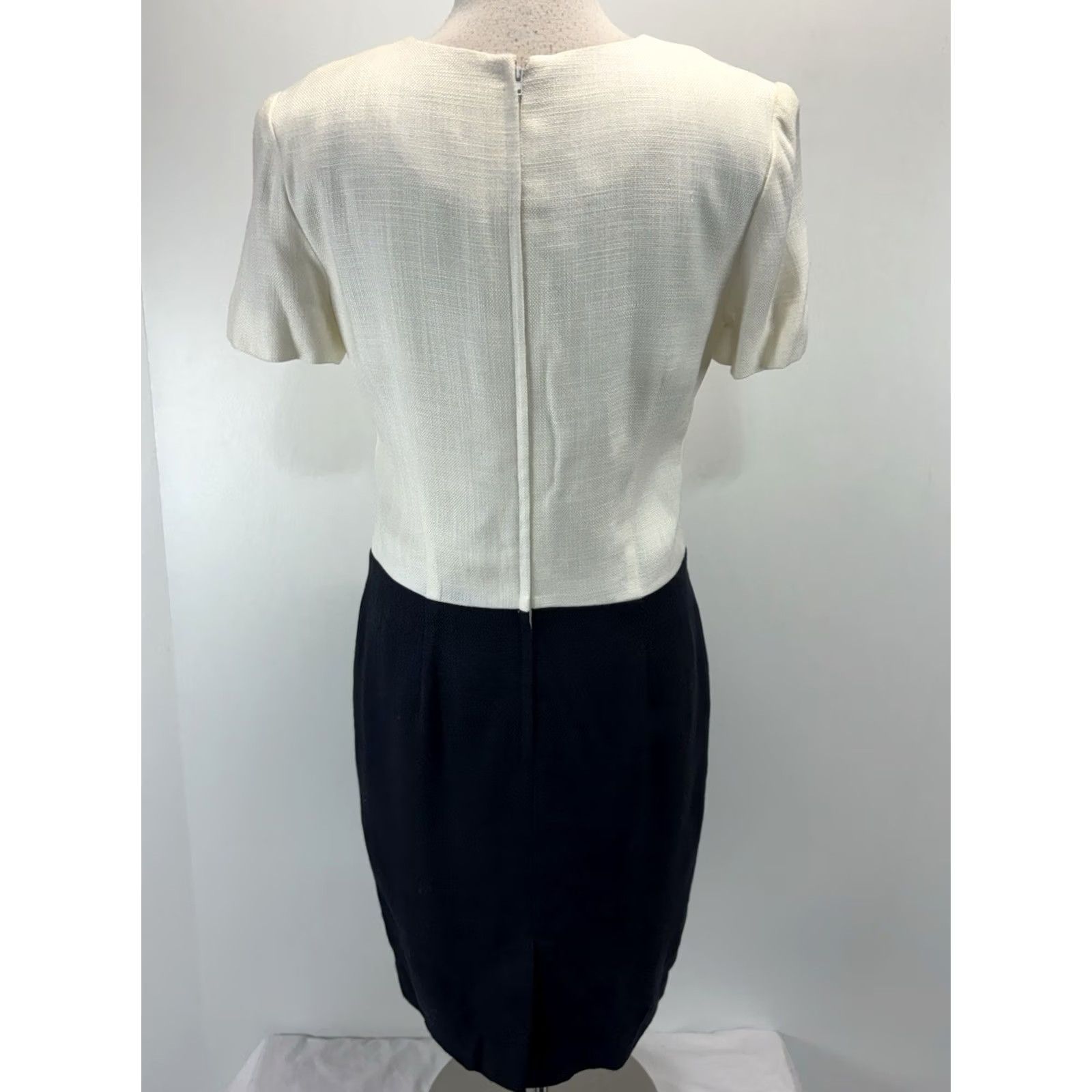 Talbots VINTAGE Talbots Dress Set Women’s 10 Black White Career Jacket Made USA 90s Dress Suit Secretary/Geek Size L / US 10 / IT 46 - 4 Thumbnail