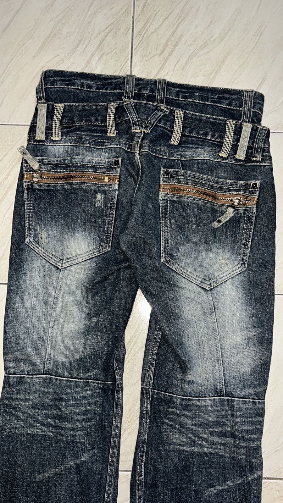 If Six Was Nine × Japanese Brand × Le Grande Bleu (L.G.B.) Standards of Urban Craft Double Waist Denim Jeans Size US 32 / EU 48 - 8 Thumbnail