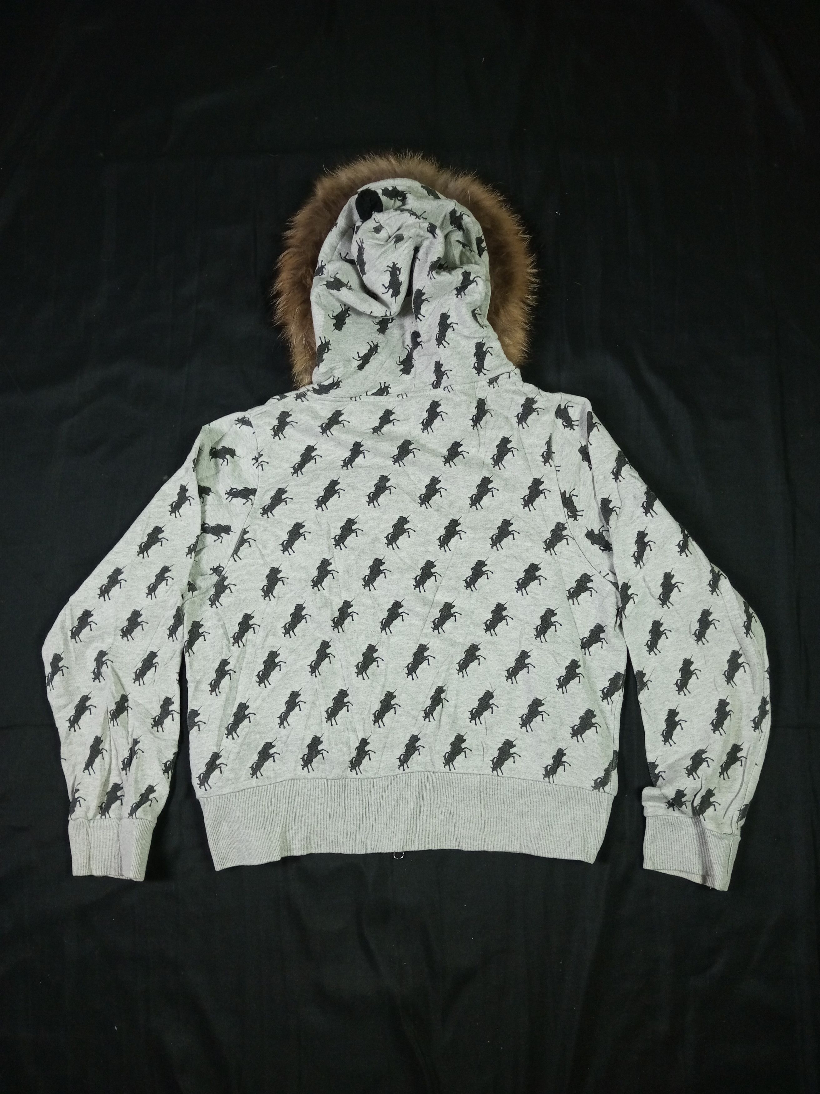 If Six Was Nine Rodeo Crown Japanese Crop Top Women Fur Zipper Hoodie AOP Size M / US 6-8 / IT 42-44 - 16 Thumbnail
