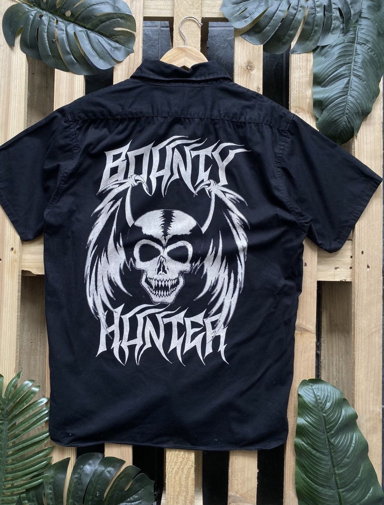 Bounty Hunter × Japanese Brand Bounty Hunter Big Logo Skull Demon shirt Size US L / EU 52-54 / 3 - 1 Thumbnail