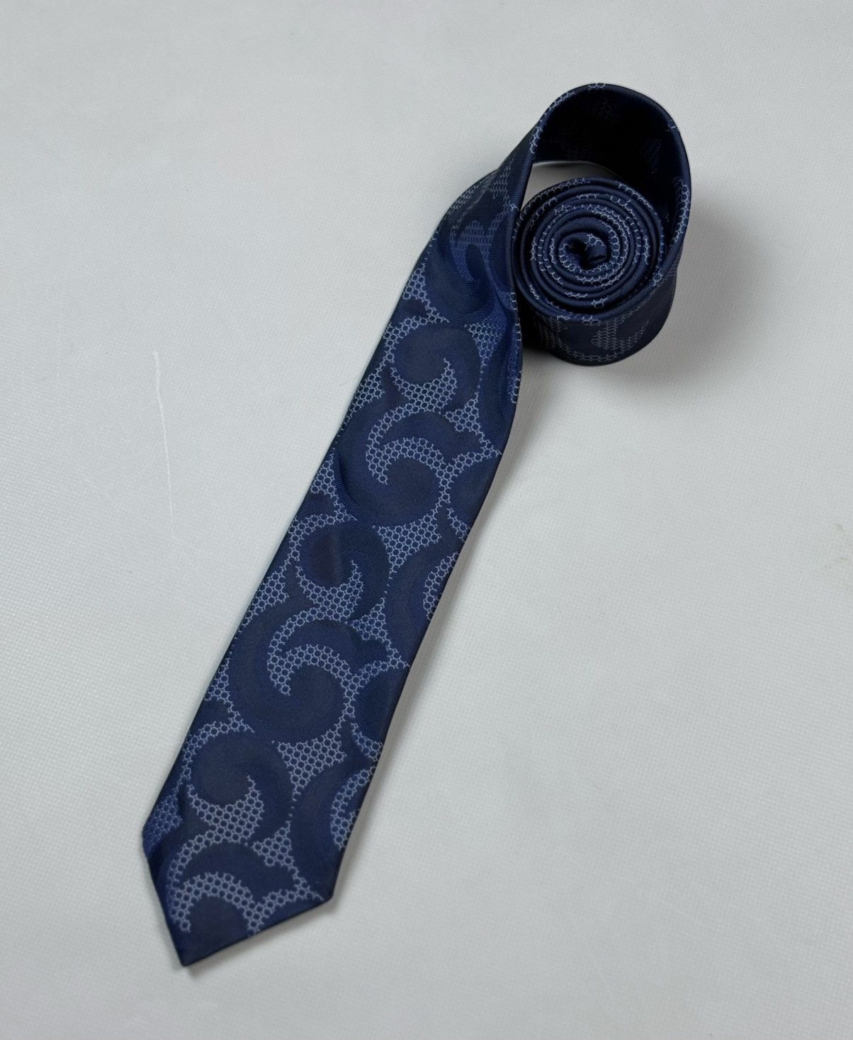 Brioni Brioni Abstract Geometric Pattern Silk Tie Blue Size ONE SIZE - 1 Thumbnail