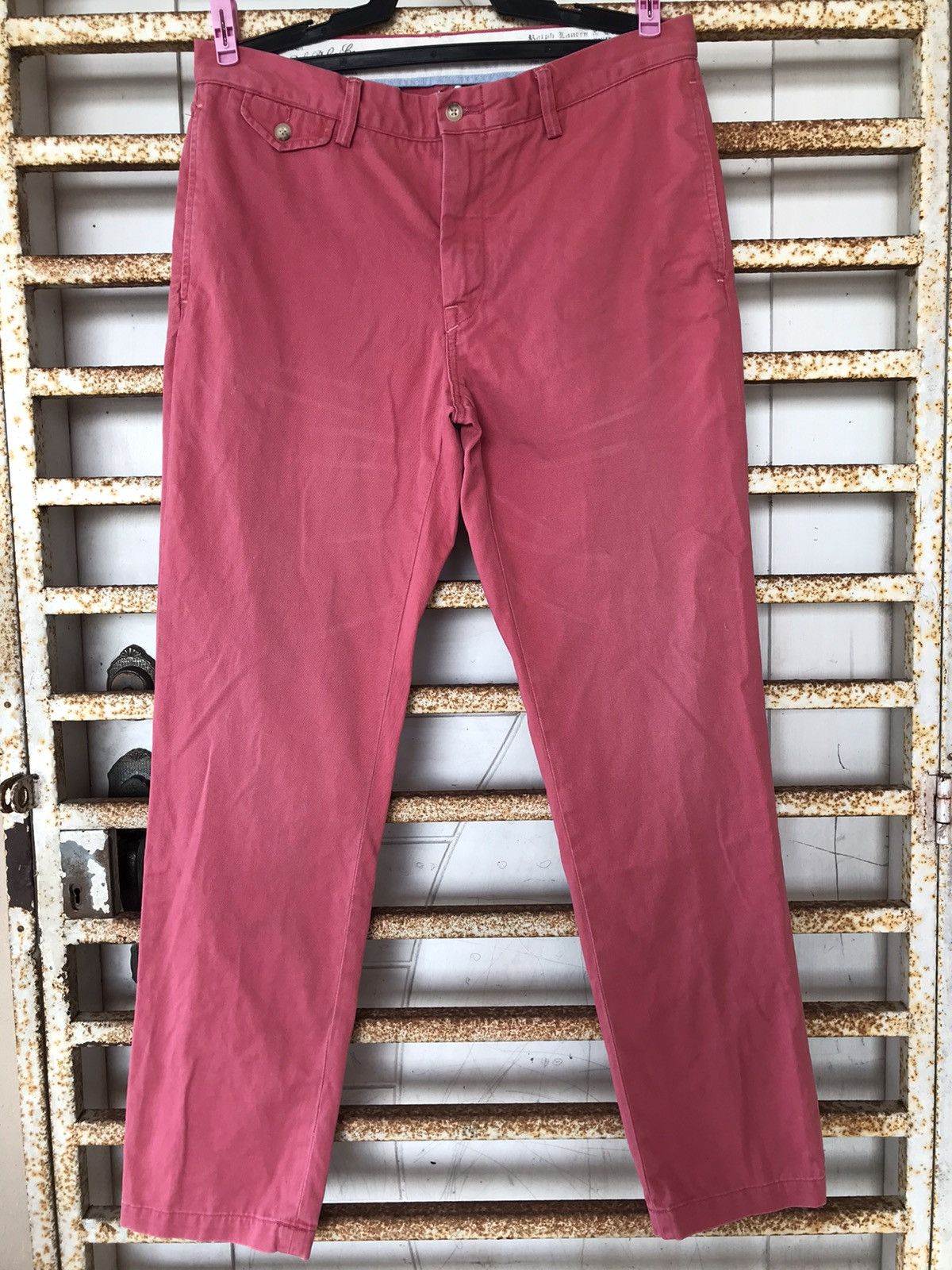 Polo Ralph Lauren × Ralph Lauren × Vintage Polo Ralph Lauren Khakis Pants Slim Fit Pink Size US 33 - 2 Thumbnail