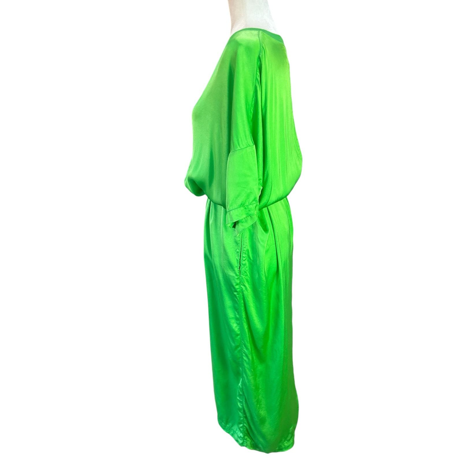 Other Raquel Allegra Dress XS / SM Neon Green Avant Garde Designer Size S / US 4 / IT 40 - 12 Thumbnail