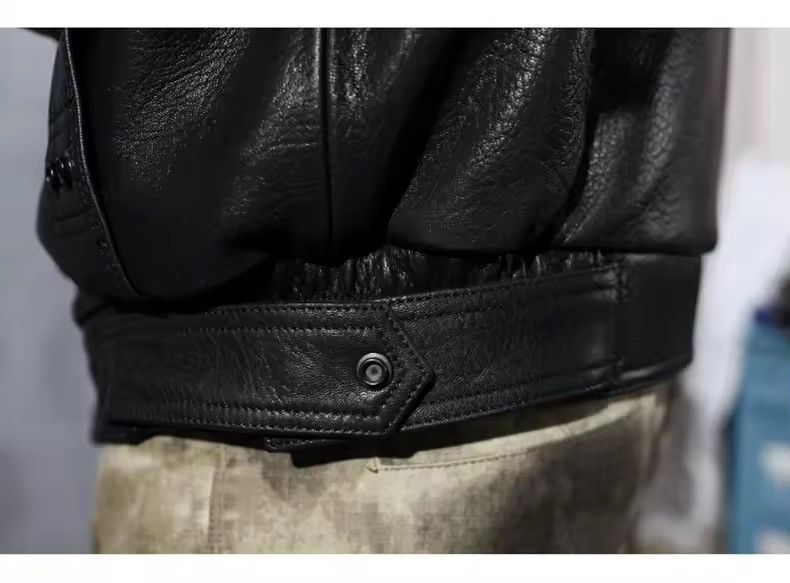 Leather Streetwear PU Leather Zipper Motorcycle Jacket Size US L / EU 52-54 / 3 - 10 Thumbnail