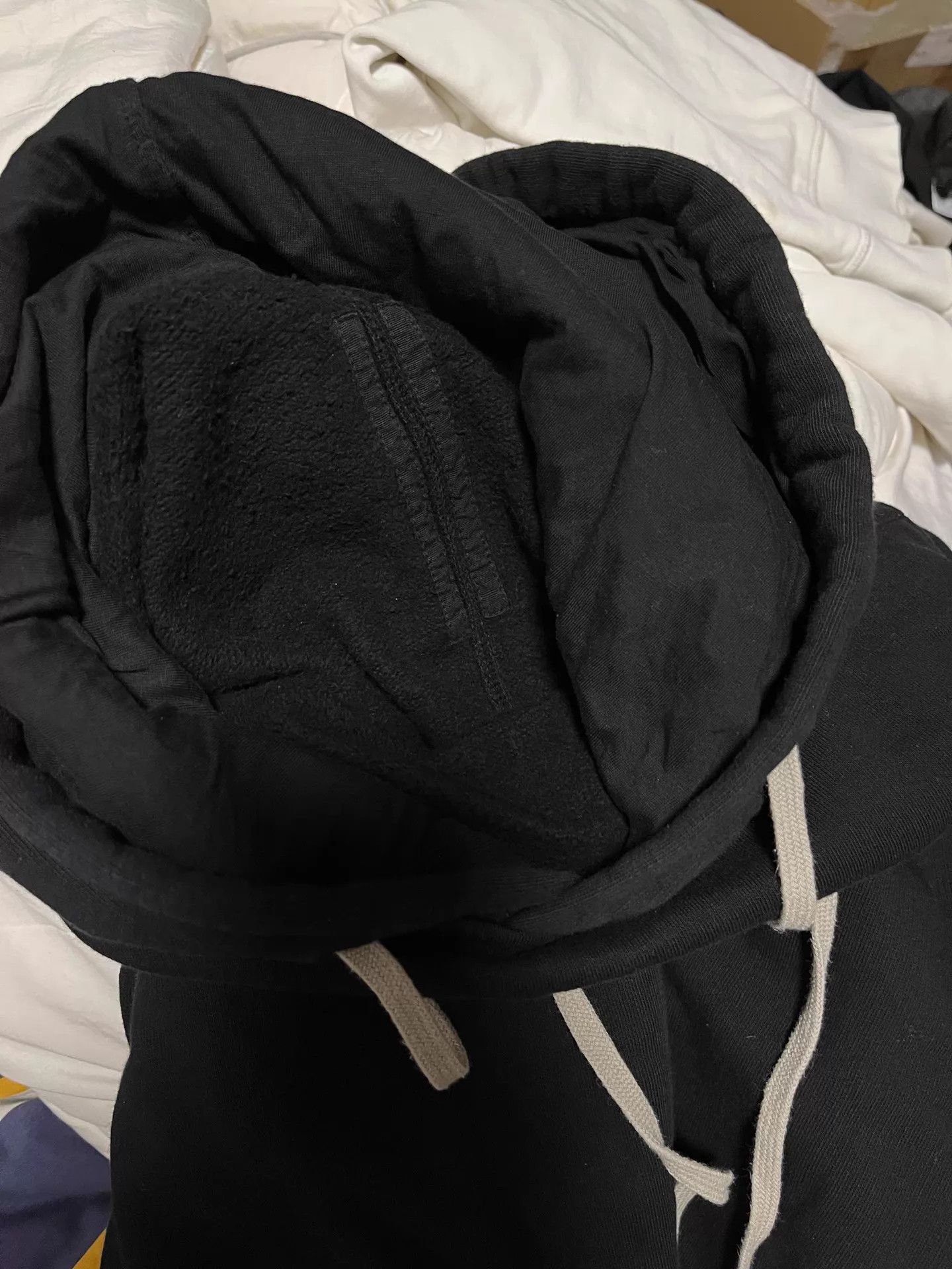 Rick Owens Rick Owens Dark Classic Fleece-Lined Long Hoodie S Size US S / EU 44-46 / 1 - 3 Thumbnail