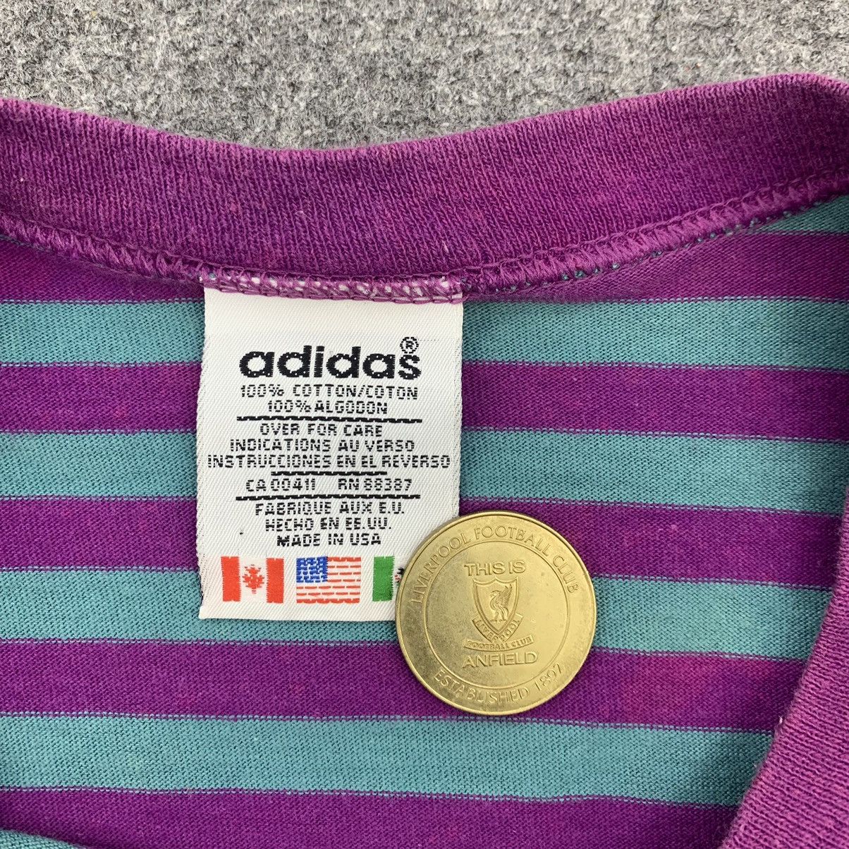 Adidas × Vintage Vintage 90’s Adidas Striped T-Shirt Size US XL / EU 56 / 4 - 5 Thumbnail