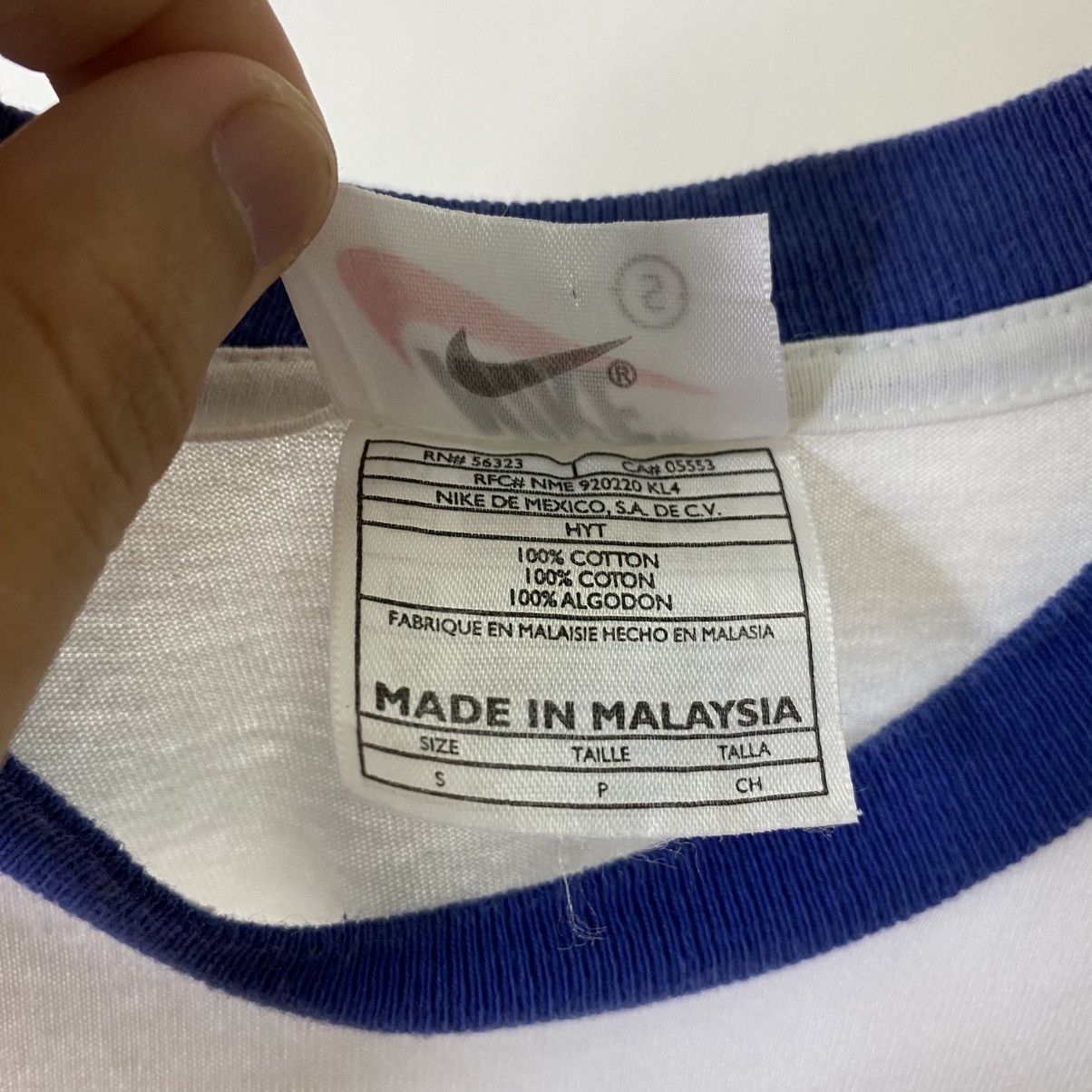Nike Vintage 1990s Nike Ringer Tee Size US XS / EU 42 / 0 - 4 Thumbnail