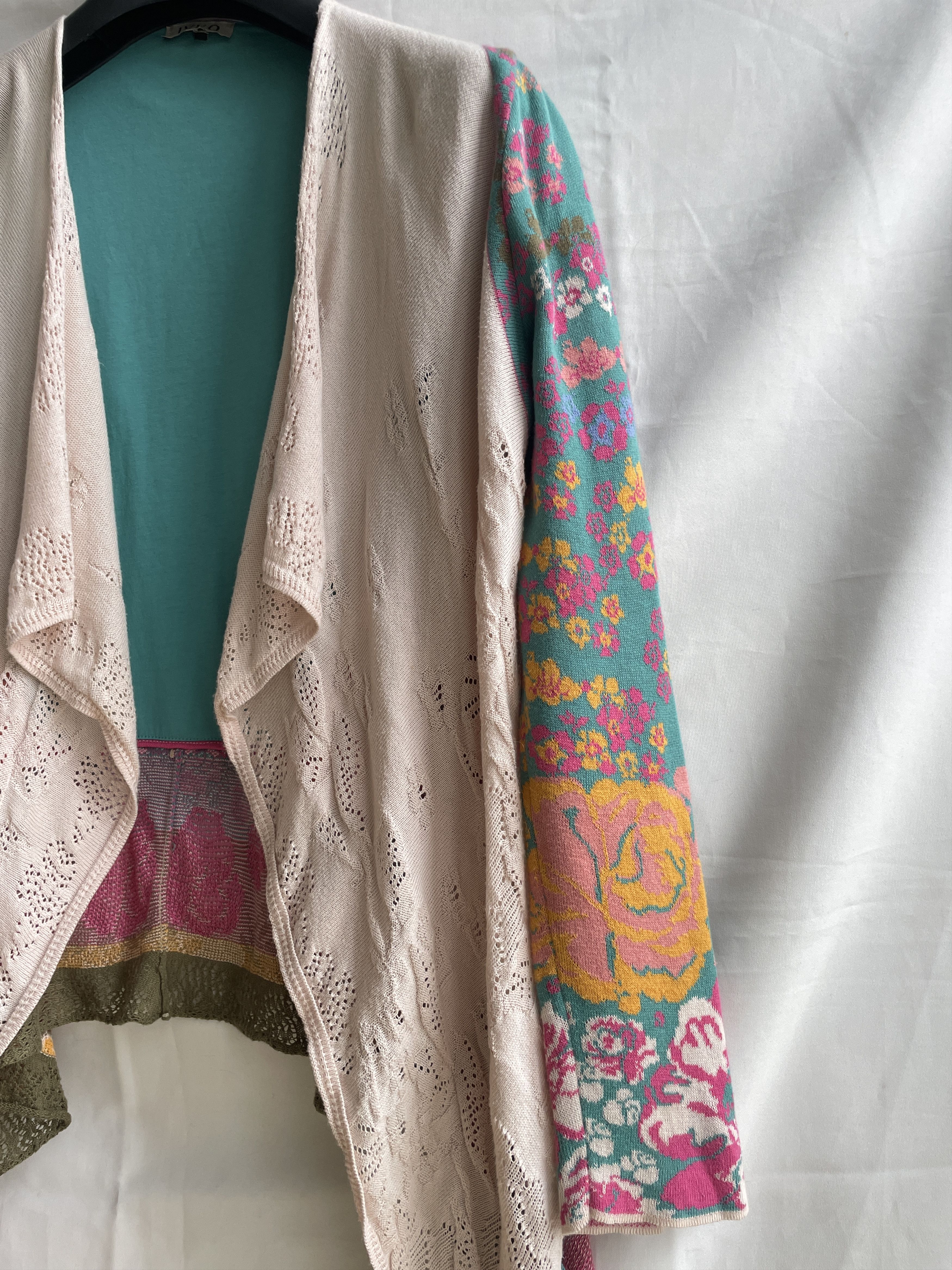 Other IVKO Floral Cotton Open Front Wrapover Cardigan Size EUR 36 Size XS / US 0-2 / IT 36-38 - 5 Thumbnail