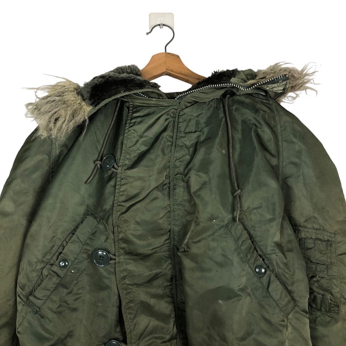 Vintage 🔥Vintage Bomber Jacket Alpha Industries USA Mink Fur Hoodie Size US M / EU 48-50 / 2 - 3 Thumbnail