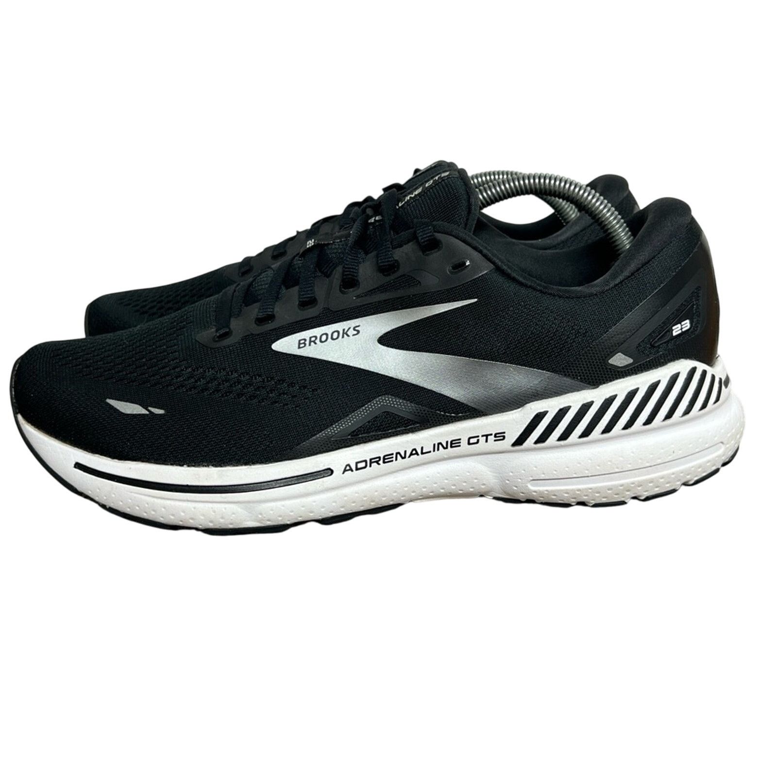 Brooks Brooks Mens Adrenaline GTS 23 Shoes White Black Size 11 D Size US 11 / EU 44 - 1 Thumbnail