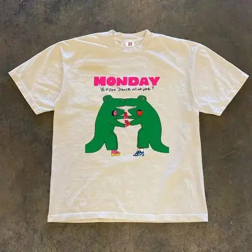 VIBE White vintage washed dinosaur pattern t-shirt Size US M / EU 48-50 / 2 - 1 Thumbnail