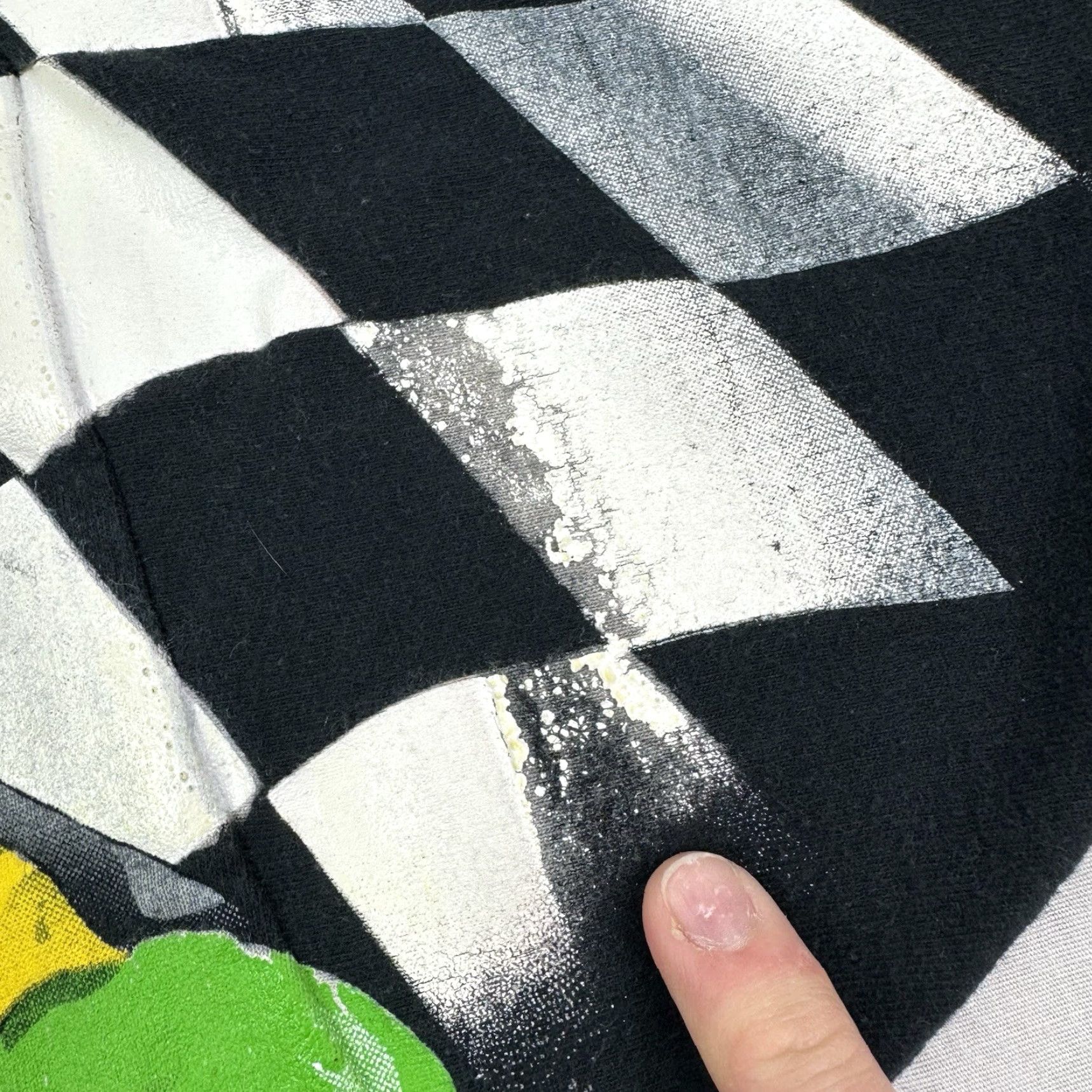 Fruit Of The Loom VINTAGE Chad Little John Deere Nascar T Shirt Adult XL Black Cotton Graphic Print 90s Sports Cars Shirts Mens Size US XL / EU 56 / 4 - 3 Thumbnail