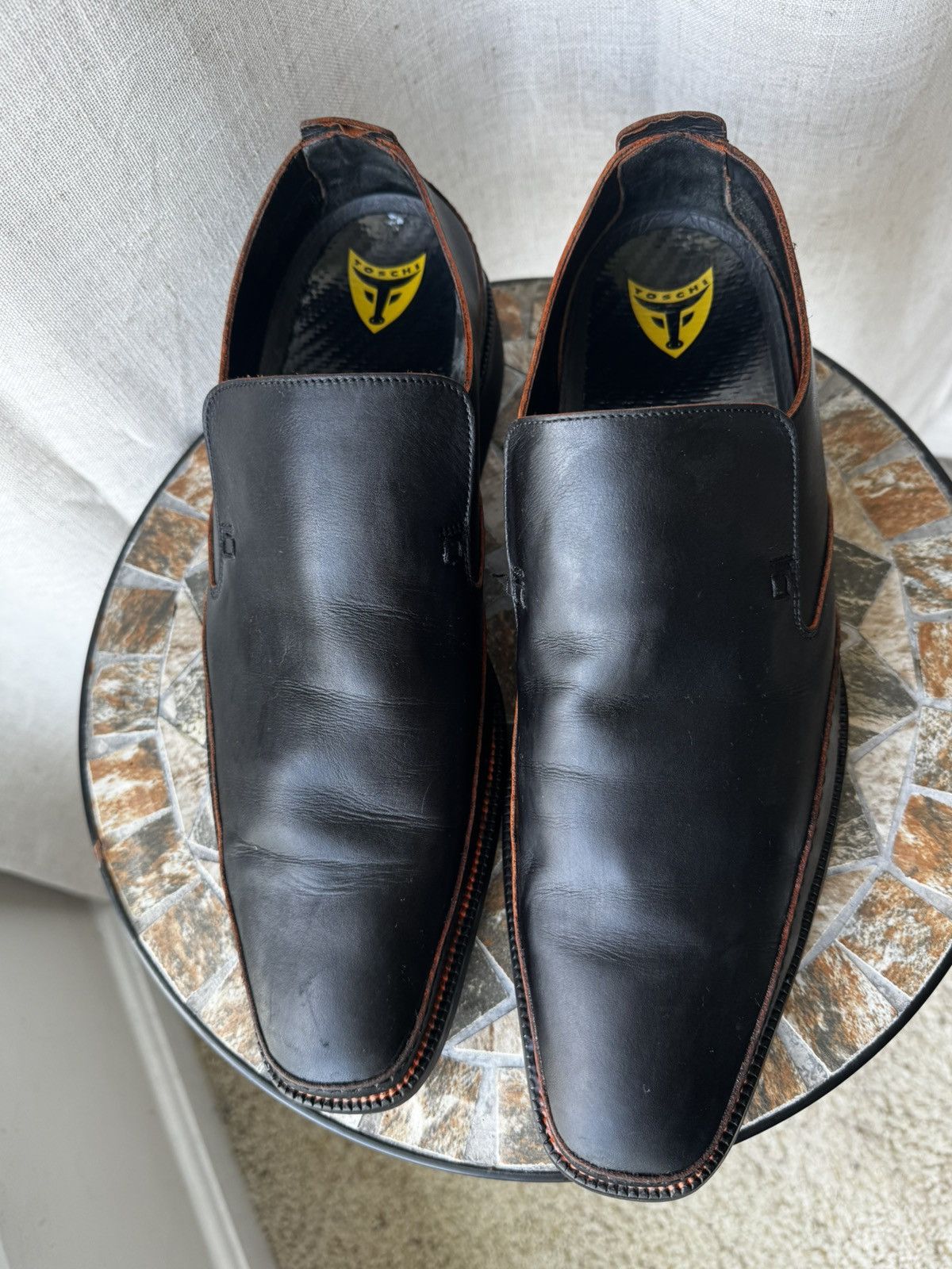 Michael Toschi Rare Toschi CarbonLite Italian Loafers Black/Orange US 11.5 Size US 11.5 / EU 44-45 - 10 Thumbnail