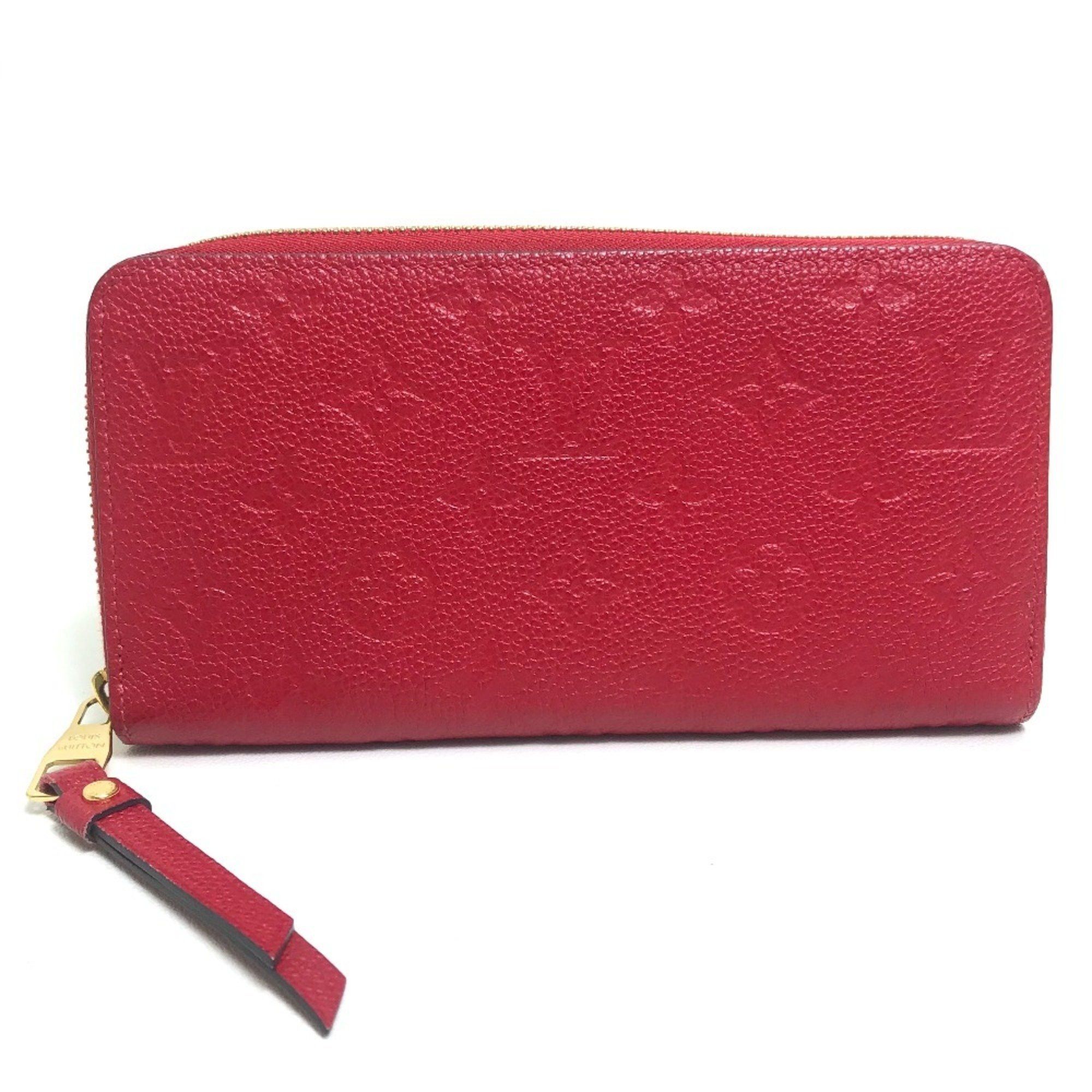 Louis Vuitton LOUIS VUITTON M68571 Monogram Empreinte Zippy Wallet, Leather, Women's, Cherry Berry Red Size ONE SIZE - 1 Thumbnail