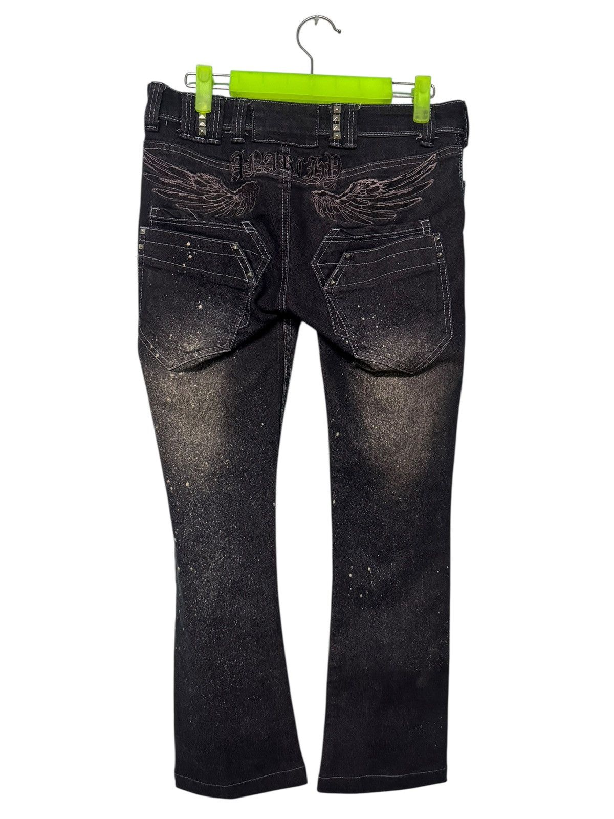 Japanese Brand PUNK DESIGN ANARCHY WINGS EMBROIDED FLARE LGB STYLE RARE Size US 32 / EU 48 - 4 Thumbnail