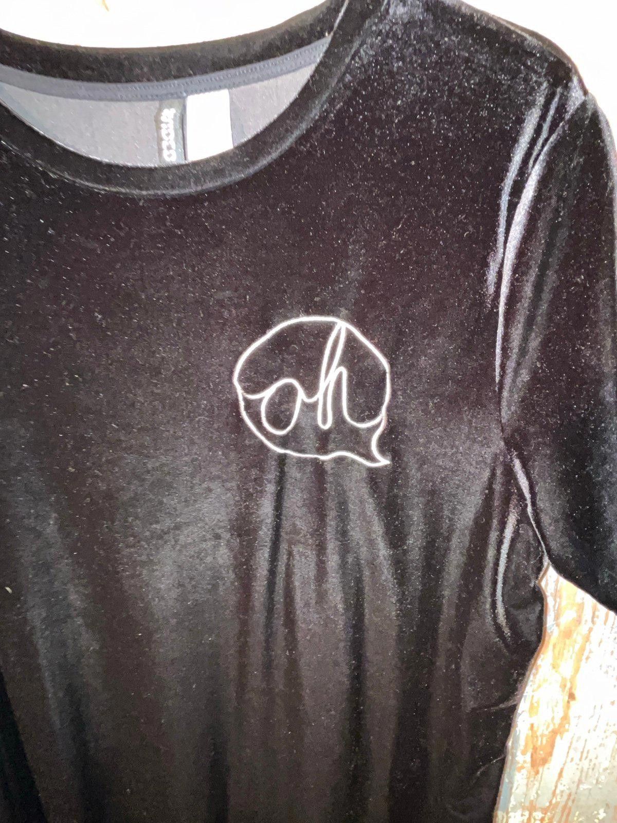Divided Divided by H&M size 14 velour dress with patches Size L / US 10 / IT 46 - 3 Thumbnail
