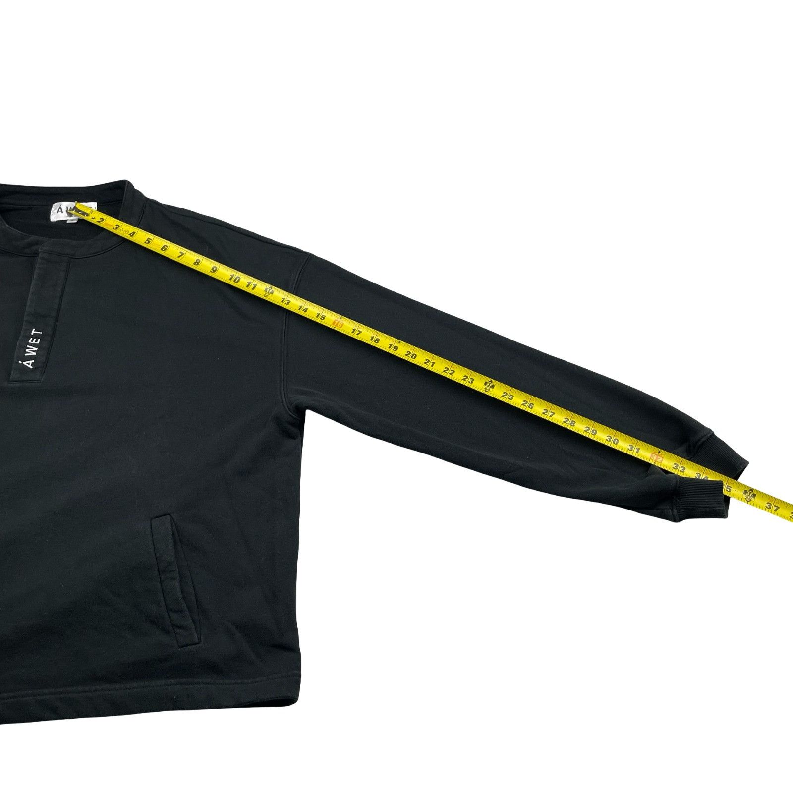 Other Awet Men’s Pullover Embroidered Henley Sweatshirt Black • XL Size US XL / EU 56 / 4 - 6 Thumbnail
