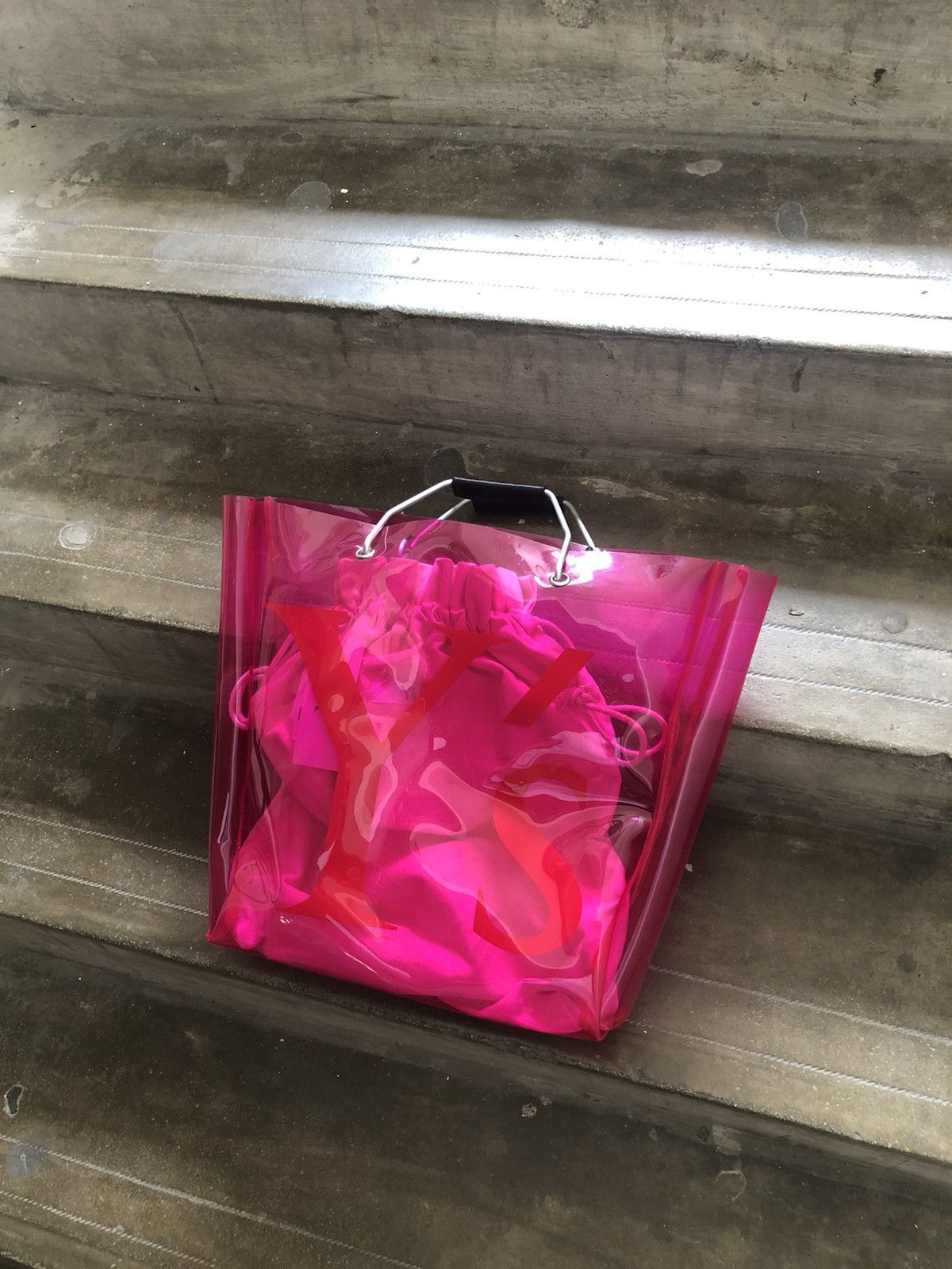 Yohji Yamamoto Rare❗️Ys by Yohji Yamamoto Big Logo Transparent PVC Tote Bag Size ONE SIZE - 7 Thumbnail