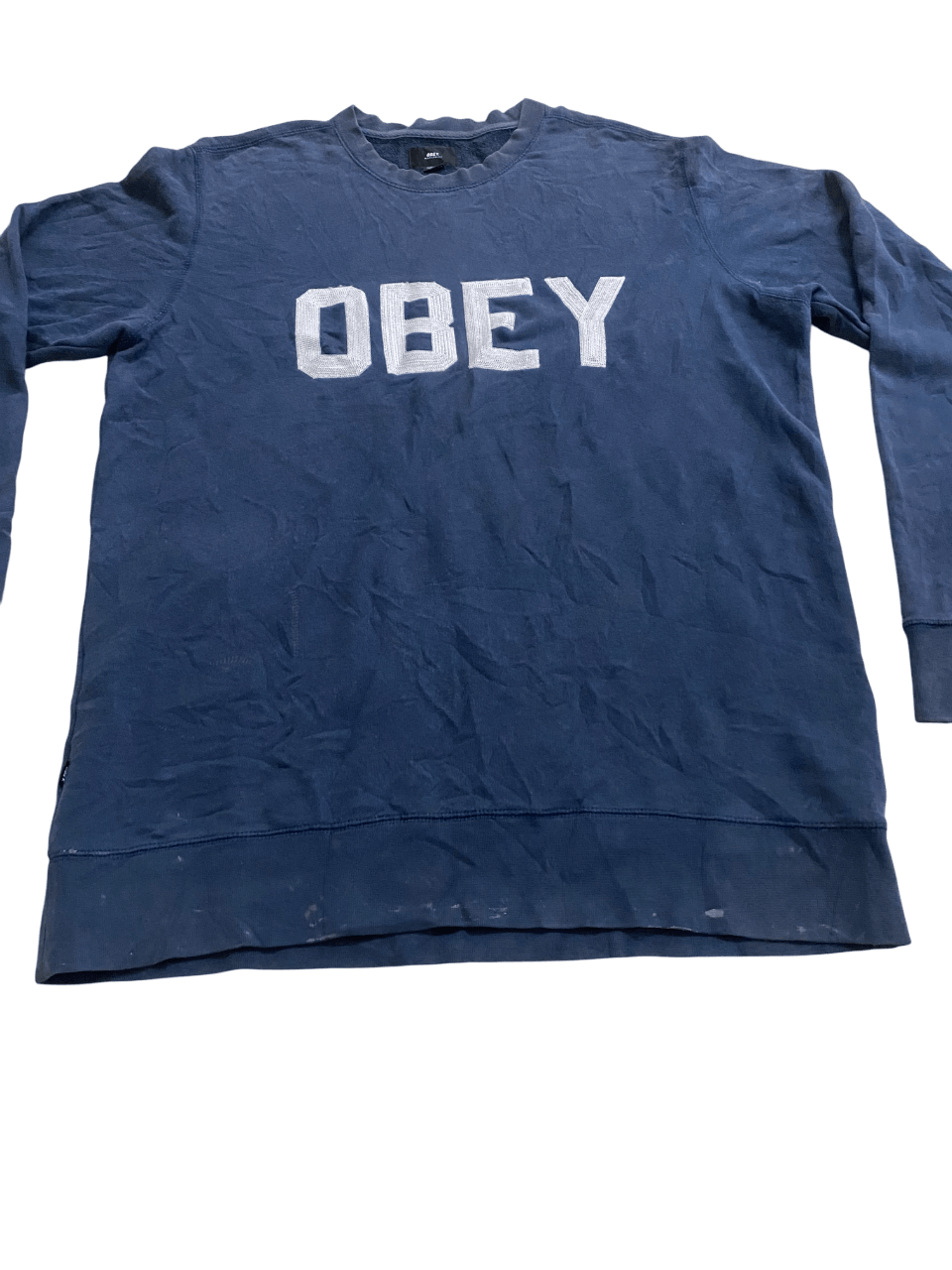 Obey Distressed Sun Faded Obey Crewneck Spell Out Size US L / EU 52-54 / 3 - 5 Thumbnail
