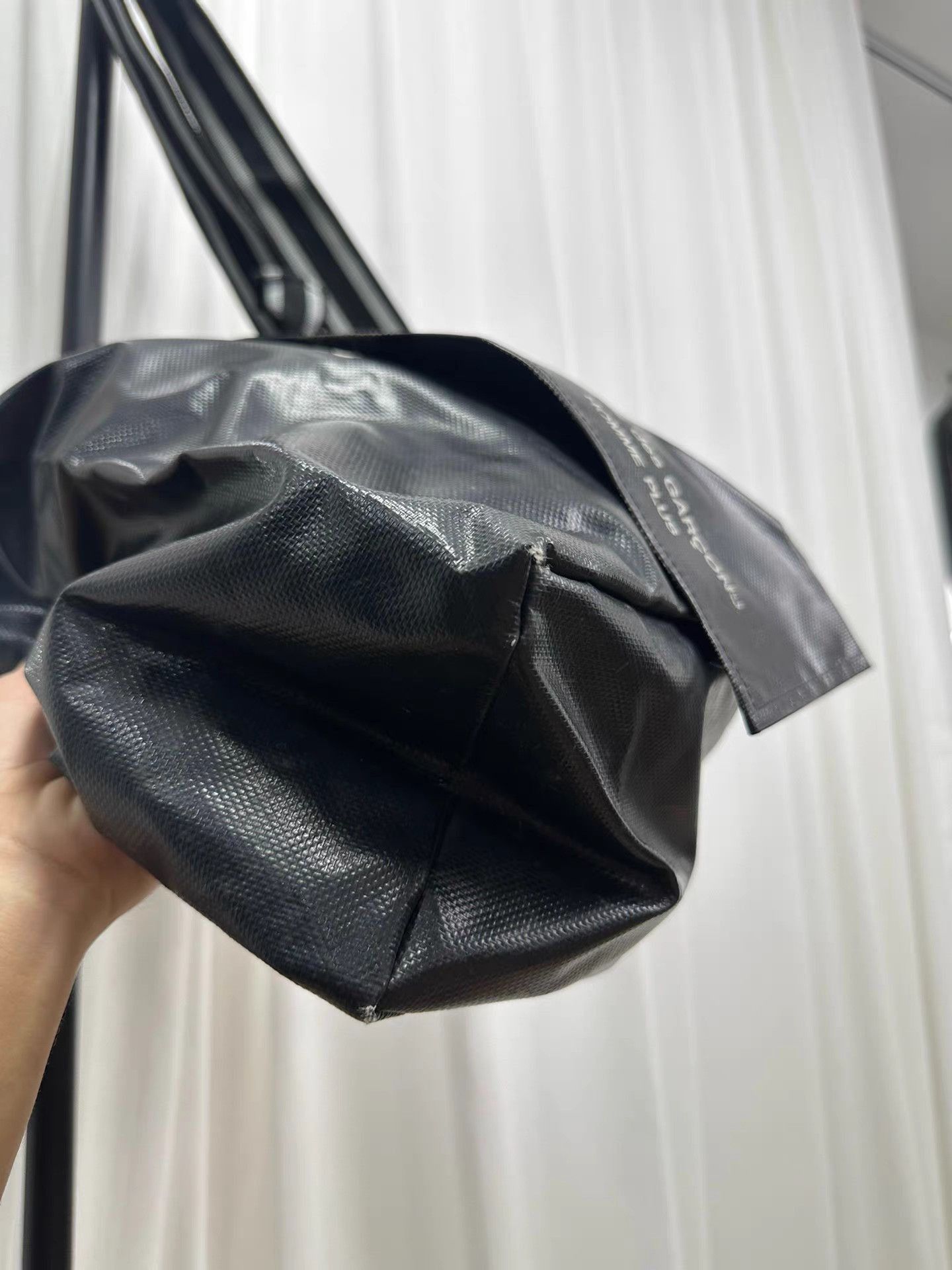 Comme des Garcons Homme Plus Black Crossbody Bag with Striped Adjustable Strap Size ONE SIZE - 6 Thumbnail