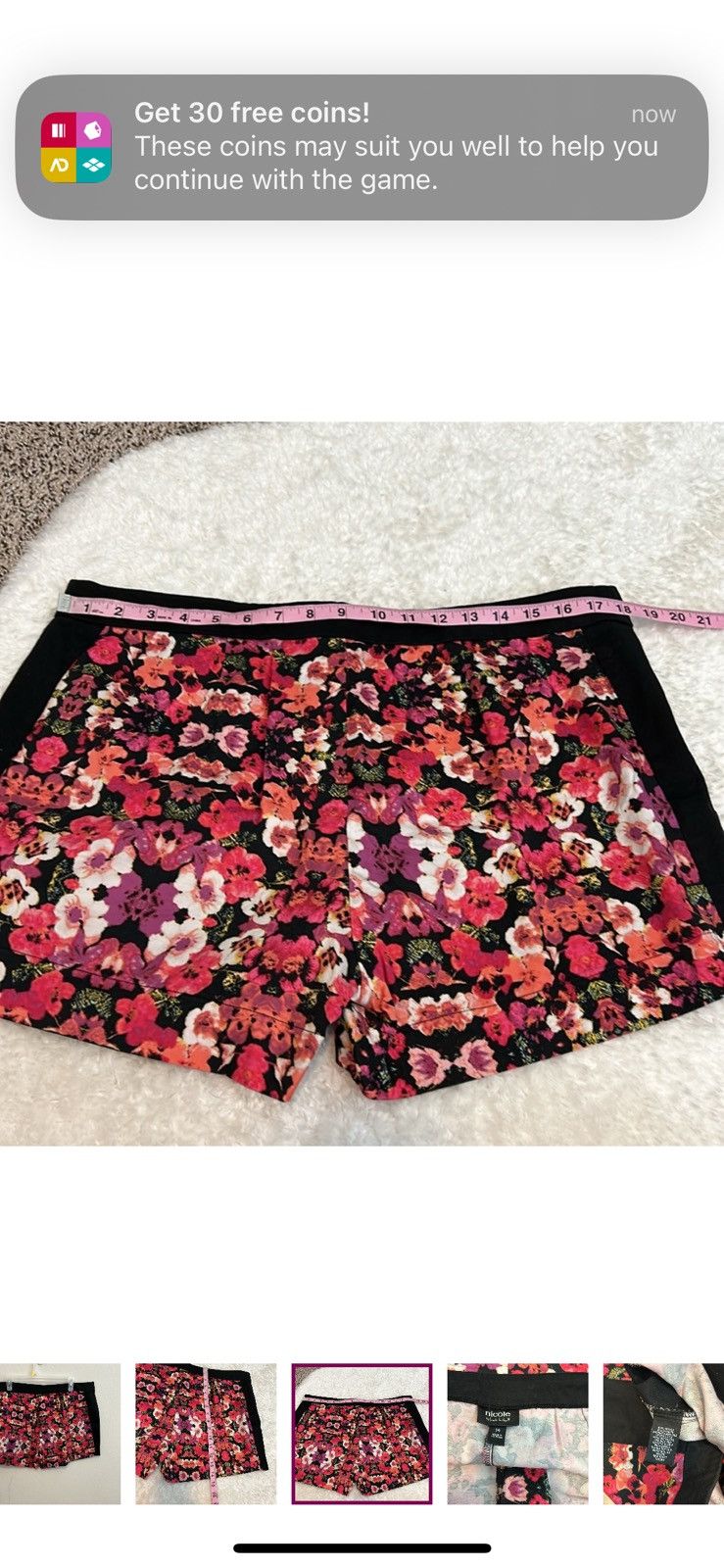 Nicole Miller Nicole by Nicole miller floral shorts size 14 Size 36" / US 14 / IT 50 - 5 Thumbnail