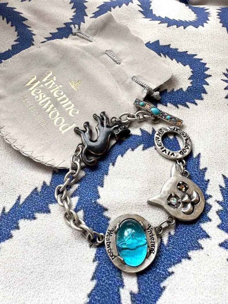 Vivienne Westwood Vivienne Westwood Blue Fantasy Cat Bracelet Size ONE SIZE - 1 Thumbnail