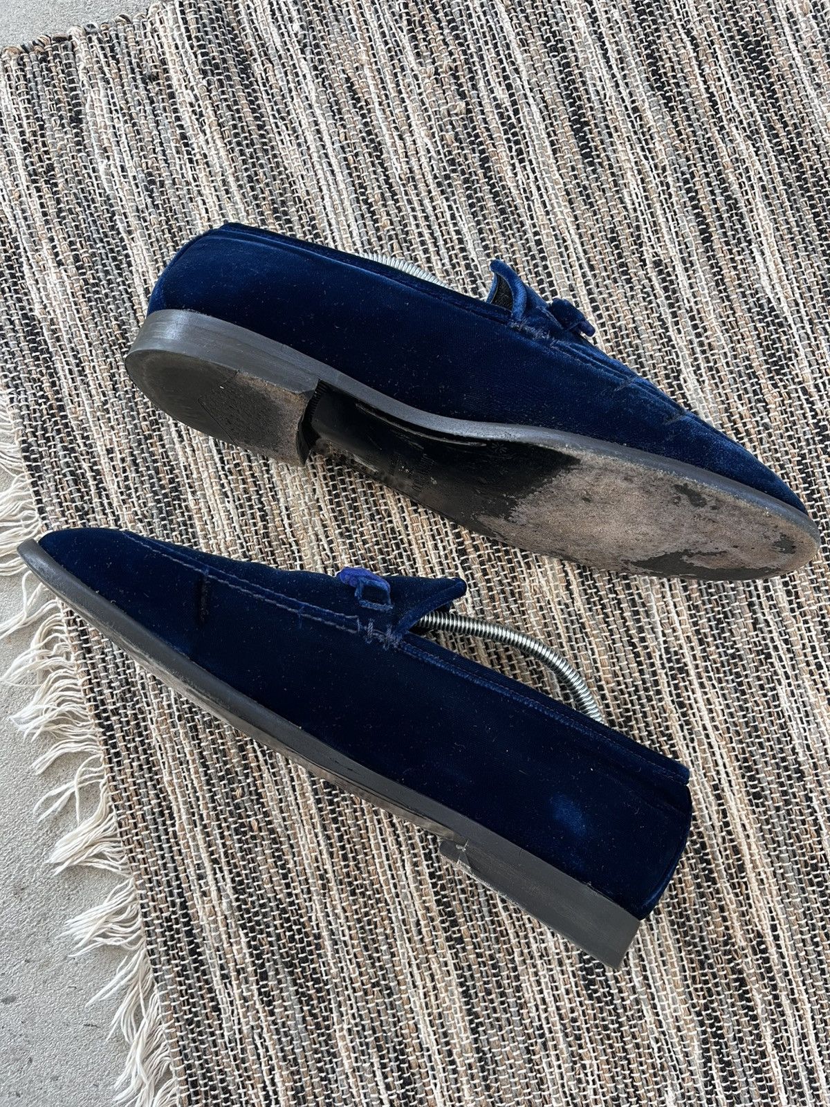 Jimmy Choo Jimmy Choo Loafers Slip-ons Velvet Blue Luxury Y2K Designer Size US 9 / EU 42 - 7 Thumbnail