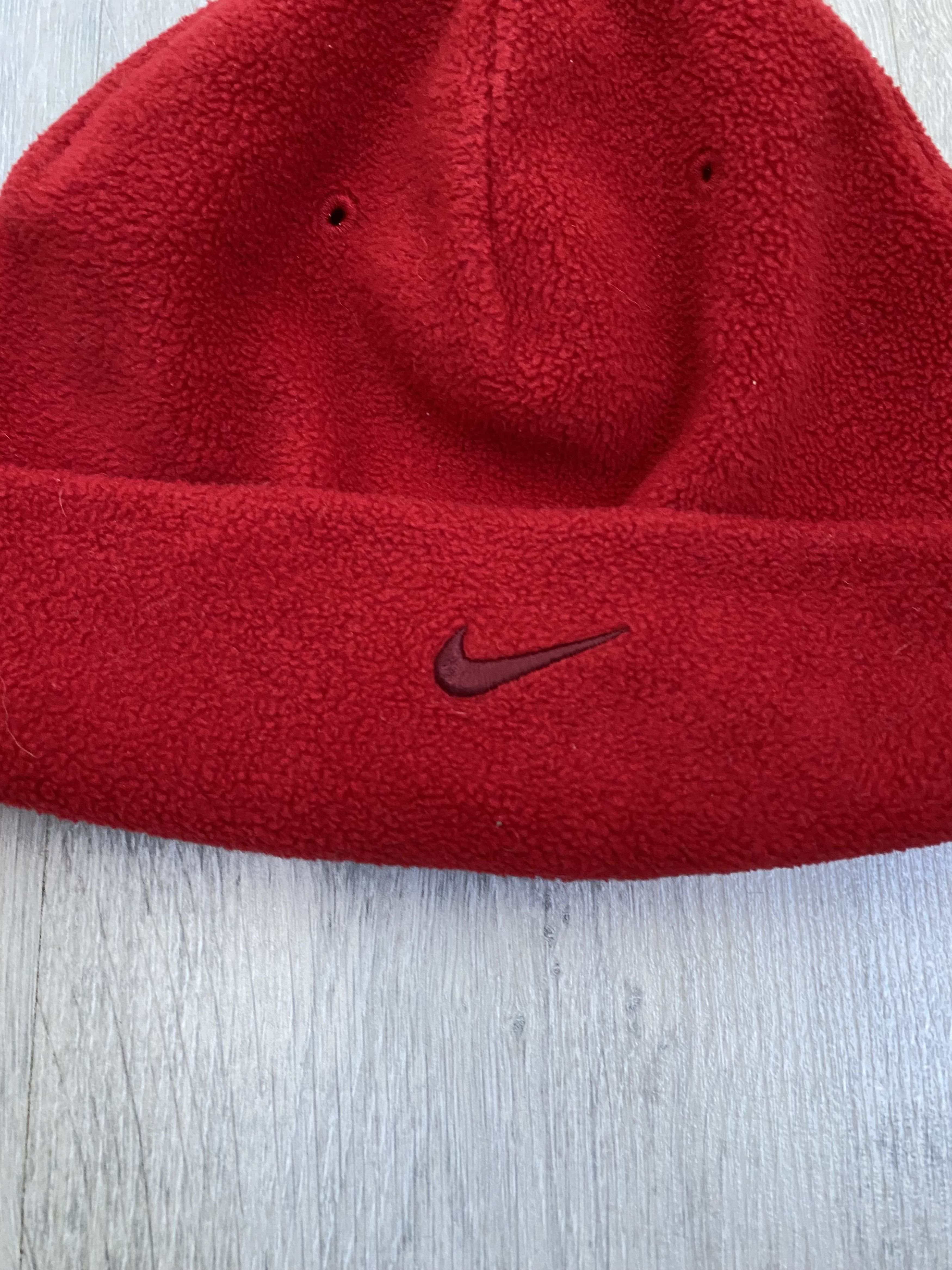 Nike × Vintage Vintage NIKE middle swoosh fleece beanie hat Size ONE SIZE - 4 Thumbnail
