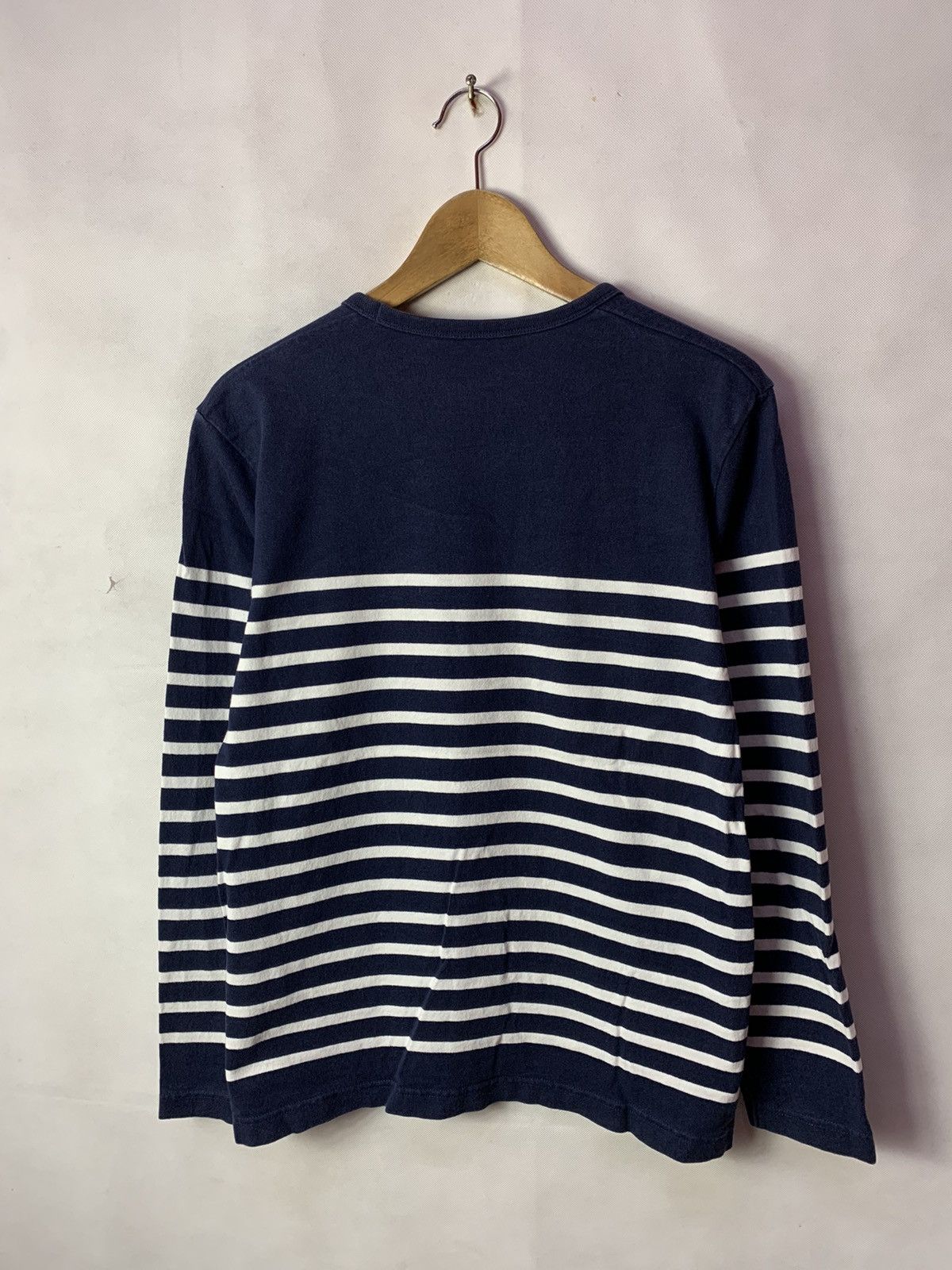 Japanese Brand × Uniqlo 🔥 Uniqlo Navy Stripes Sailor Tee Longsleeves Size US M / EU 48-50 / 2 - 4 Thumbnail