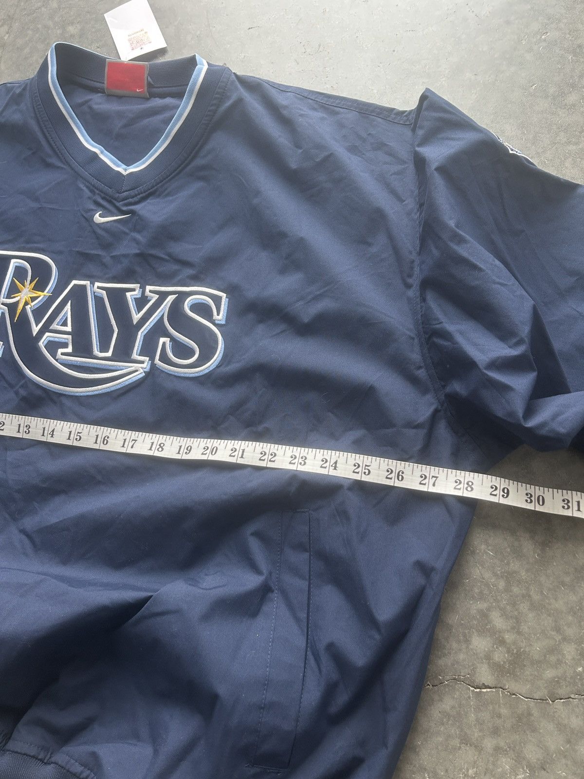 MLB × Nike × Vintage Vintage Y2K Nike Tampa Bay Rays Center Swoosh Jacket Size US XL / EU 56 / 4 - 7 Thumbnail