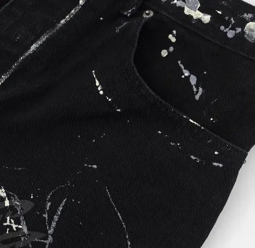 Jean Lefty Graffiti denim pants jeans Size US 33 - 3 Thumbnail