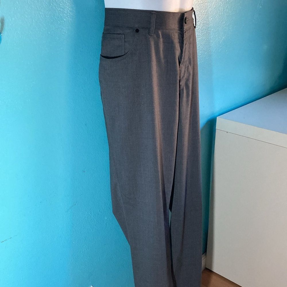 Hiltl HILTL Mens Gray Wool Pants Straight Leg Casual Style 42" W Size US 42 / EU 58 - 15 Thumbnail