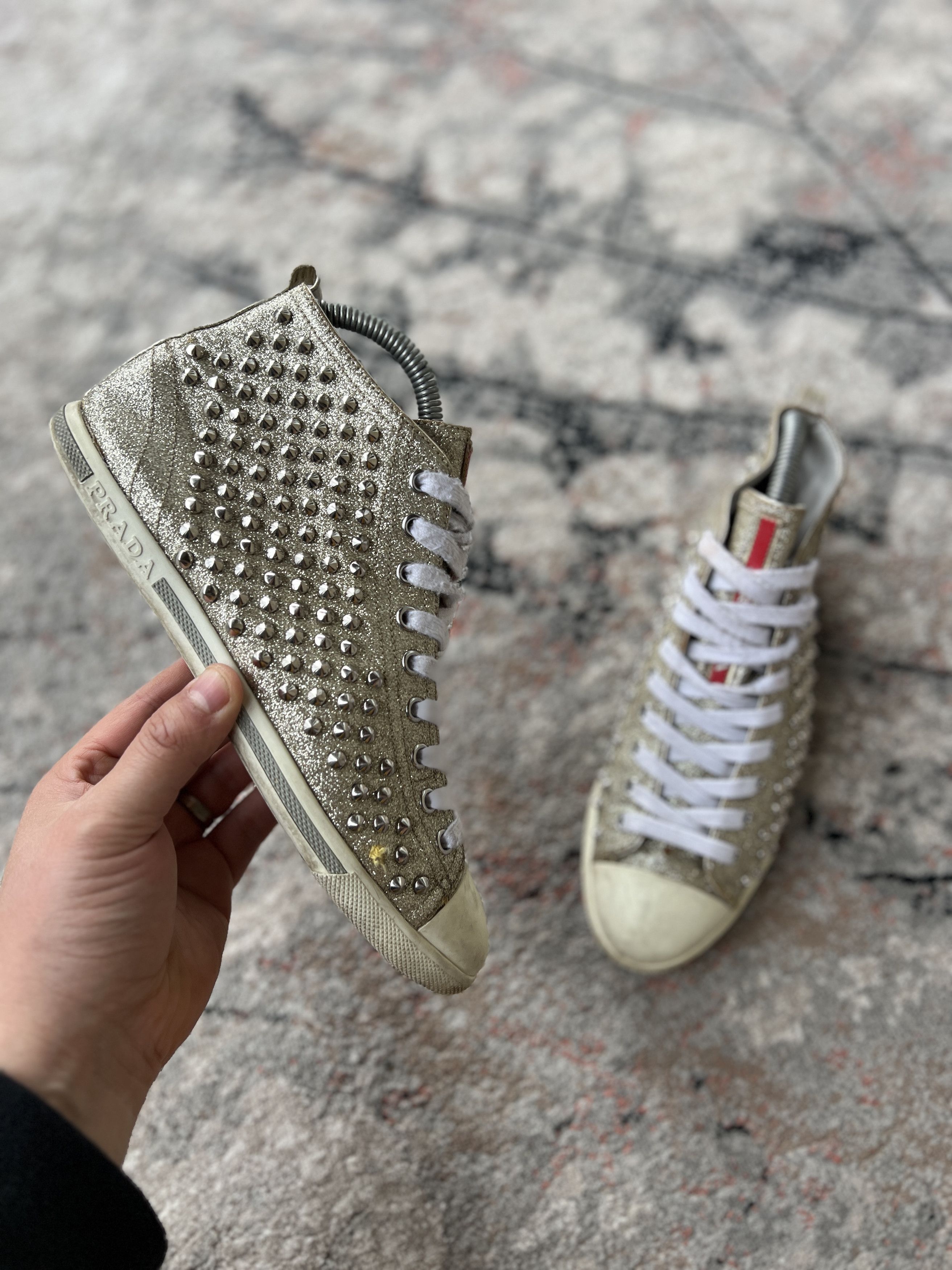 スニーカー PRADA Sneaker 'Downtown Bold' White Downtown Bold leather sneakers | PRADA