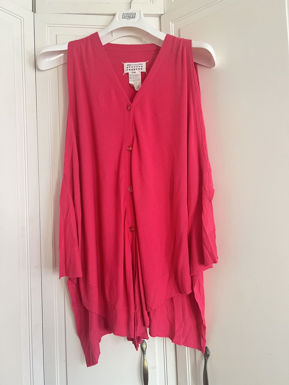 Maison Margiela Maison Margiela four stitches line 1 pink knit cardigan top Size M / US 6-8 / IT 42-44 - 1 Thumbnail